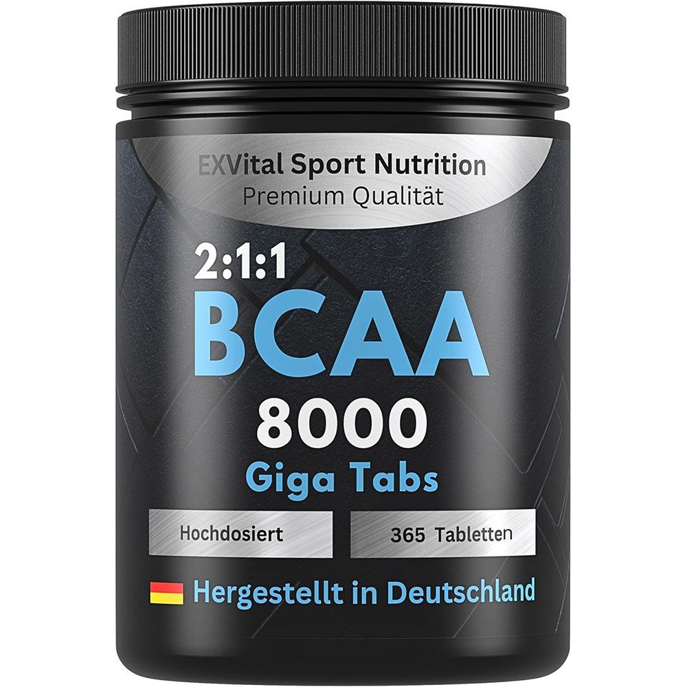 BCAA 8000 Giga Tabs, 365 Tabletten Amino Komplex Tabletten, 365 St., 401.5 g