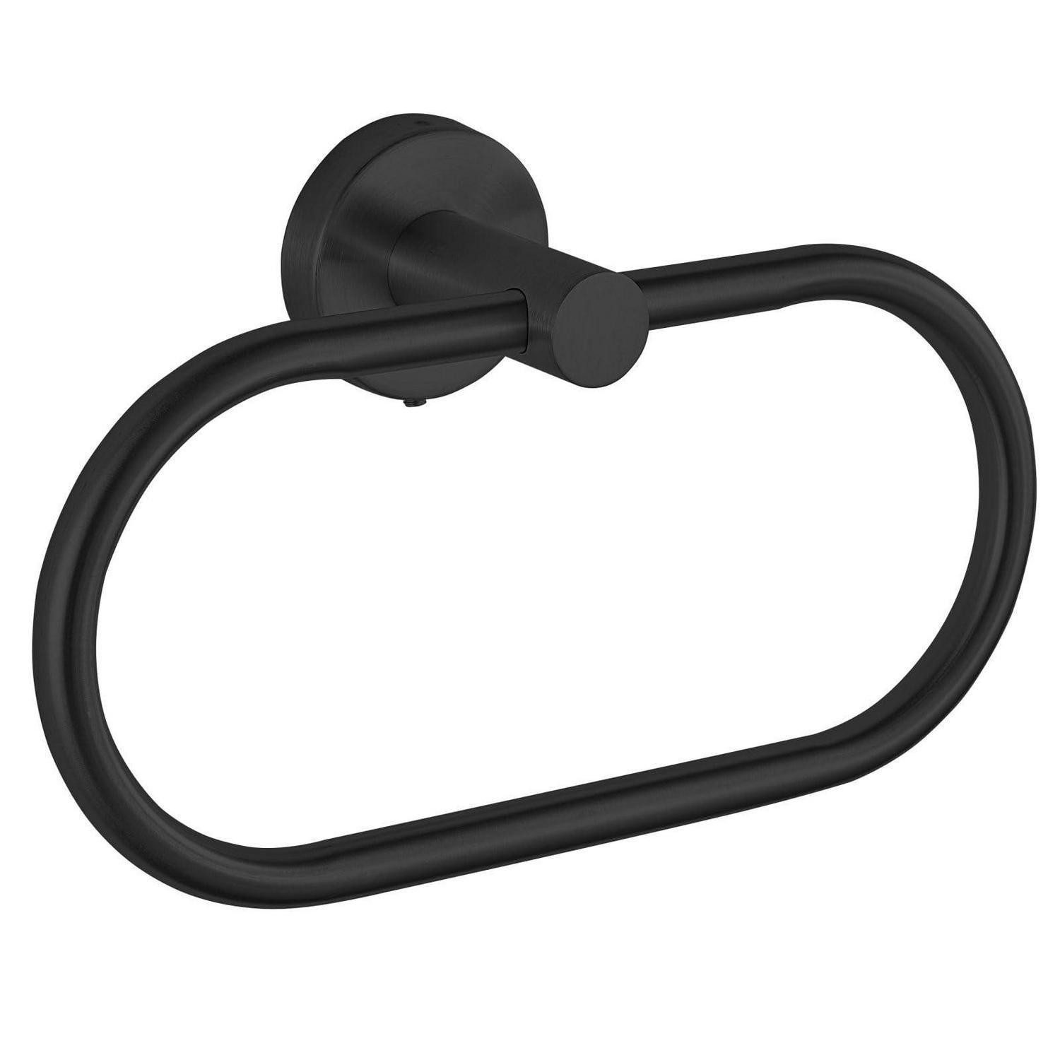 LuxusKollektion Handtuchring Handtuchring Edelstahl Schwarz