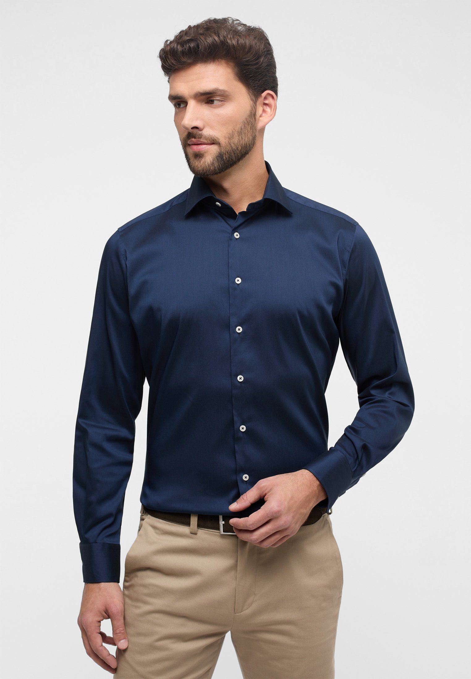 FIT navy Eterna MODERN Langarmhemd