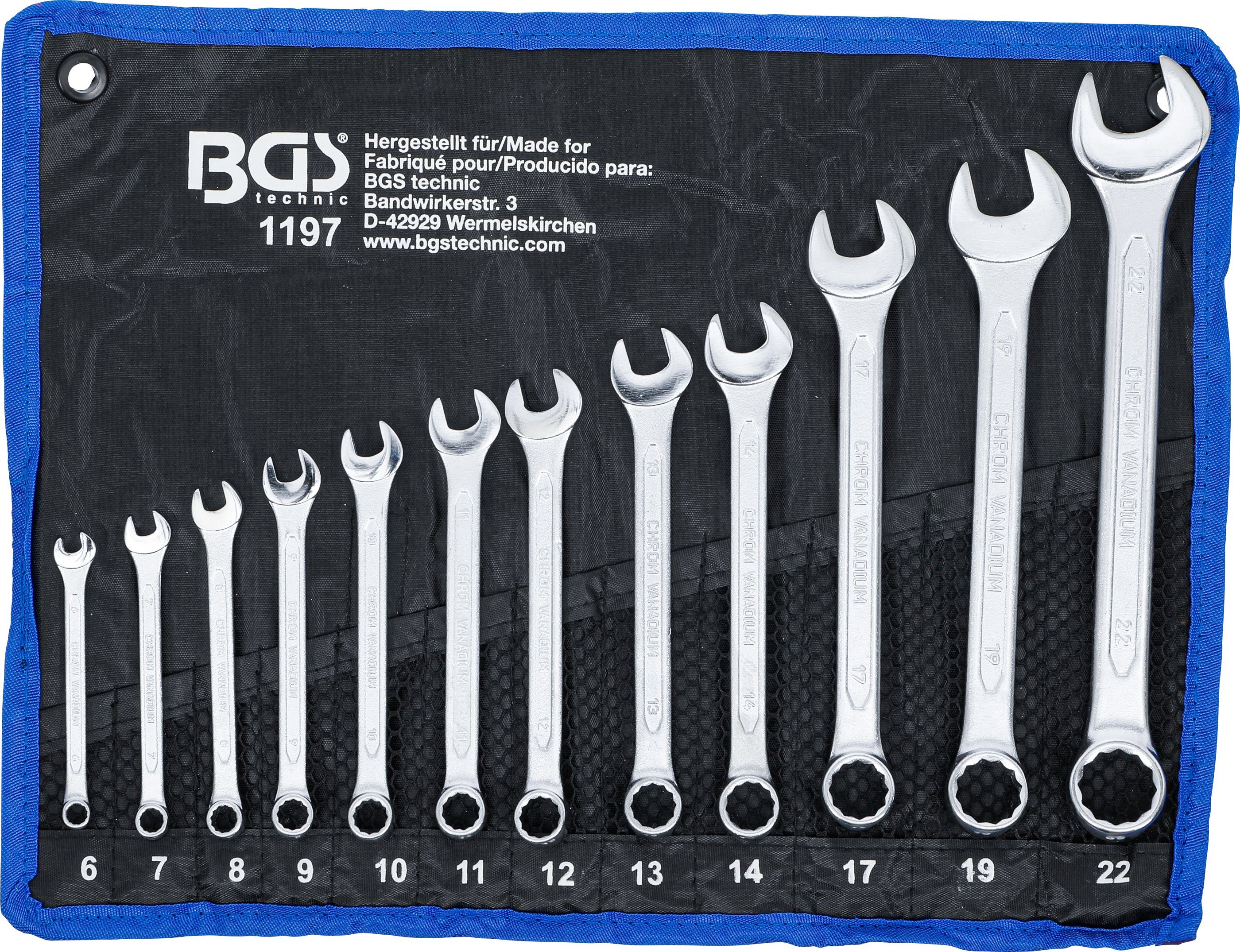 Gabel- und Ringschlüssel Maul- Ringschlüssel SW 6 - 22 mm Satz 12-tlg.
