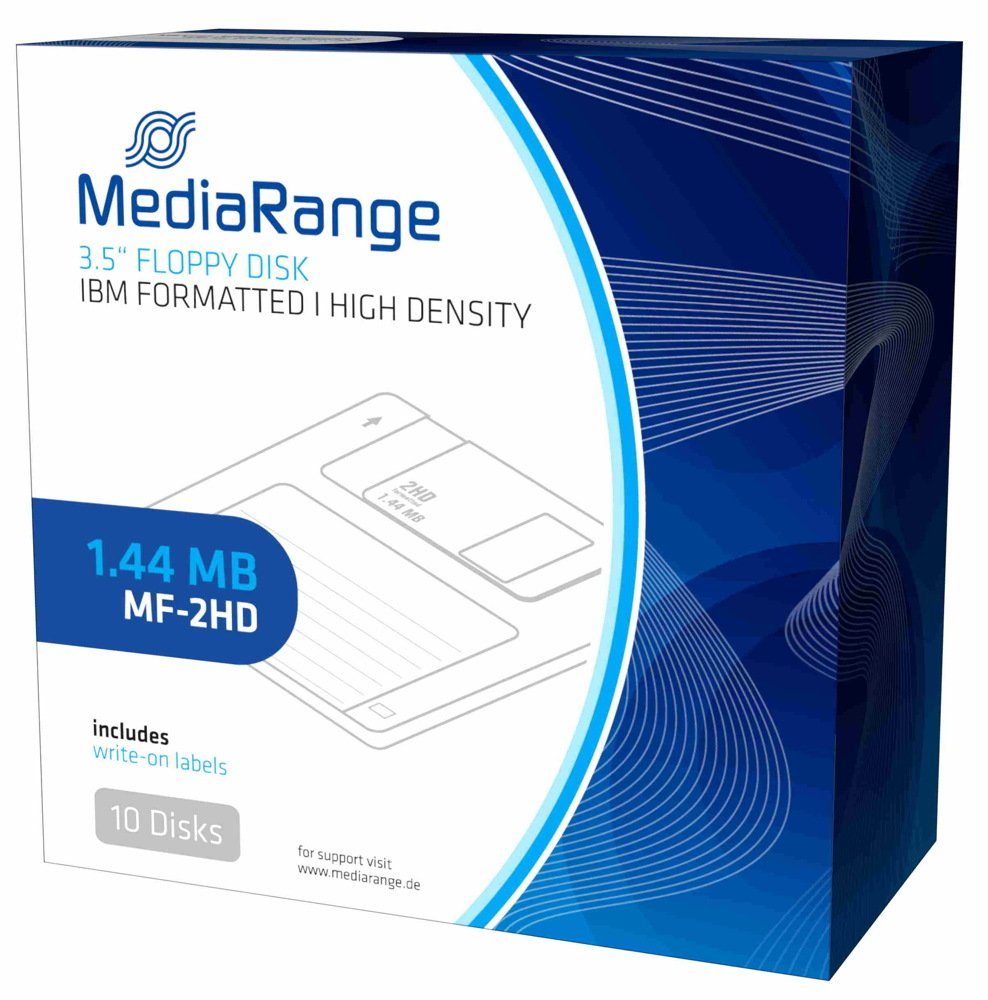 Mediarange Diskette 10 Mediarange MF-2HD Disketten 1,44 MB