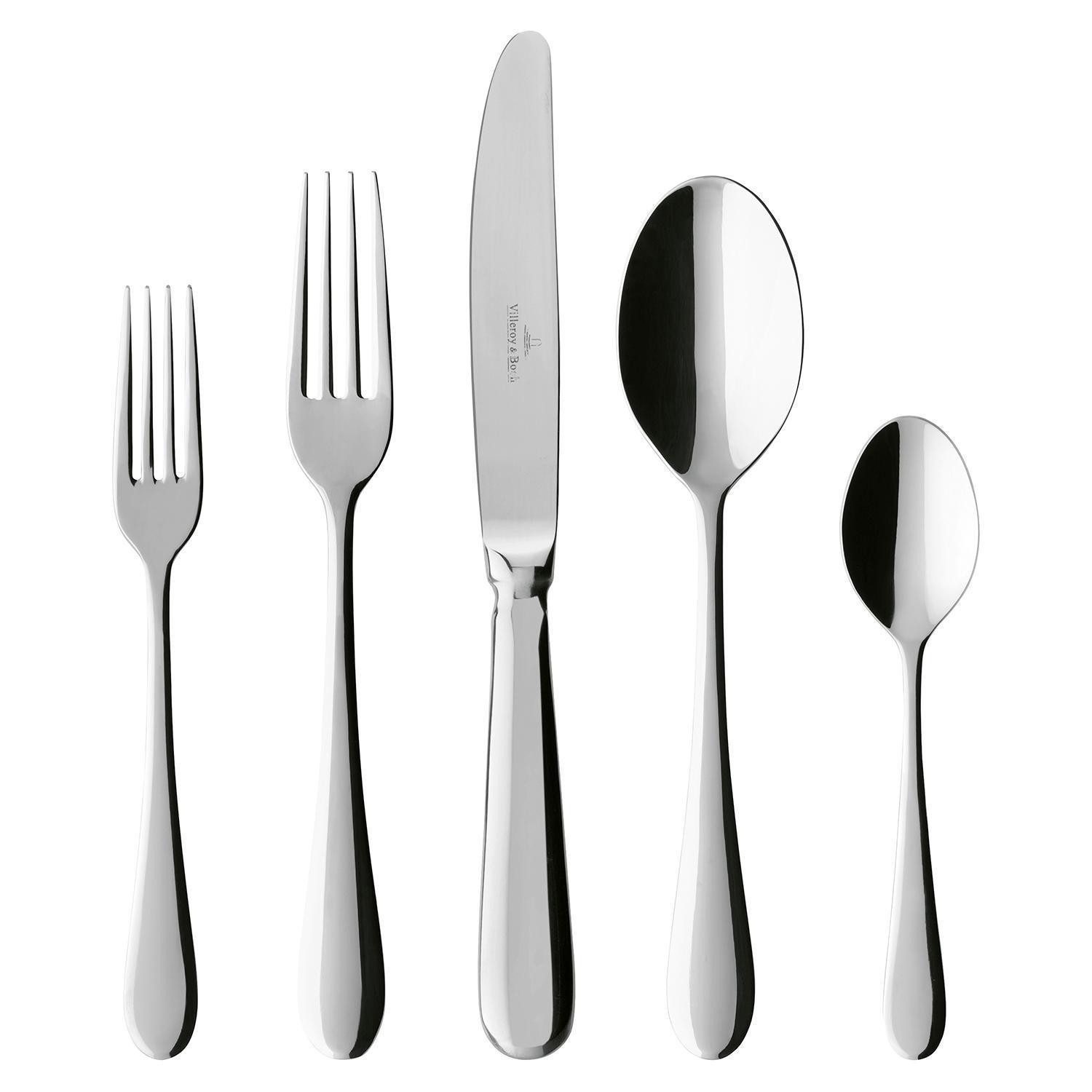 Villeroy & Boch Besteck-Set OSCAR, 30-teilig, Hochglanzpoliert, (30-tlg), 6 Personen, Edelstahl, Spülmaschinenfest