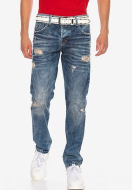 Cipo & Baxx Straight-Jeans im modischen Destroyed-Look