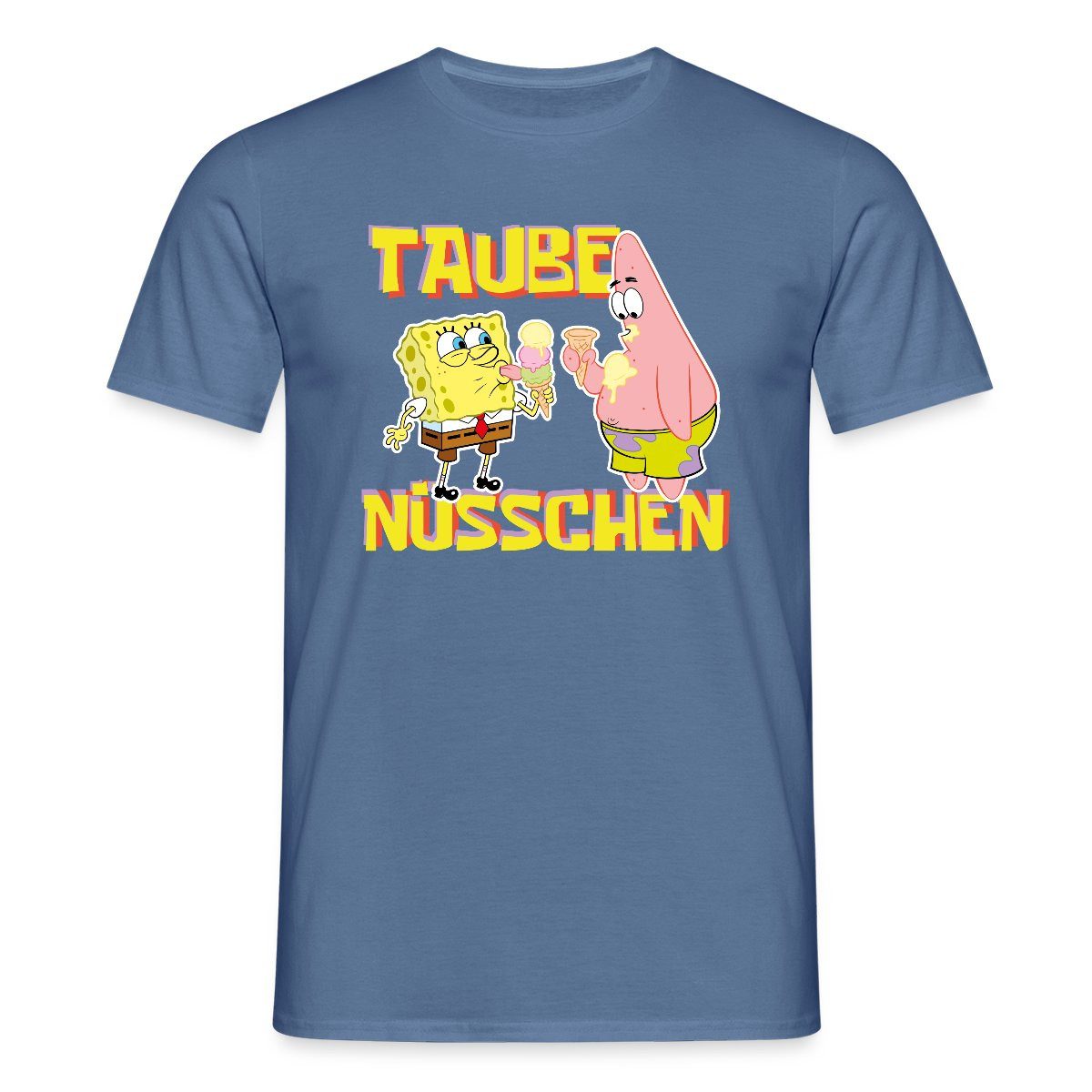 Spreadshirt T-Shirt SpongeBob Schwammkopf Taube Nüsschen Patrick Eis Männer günstig online kaufen