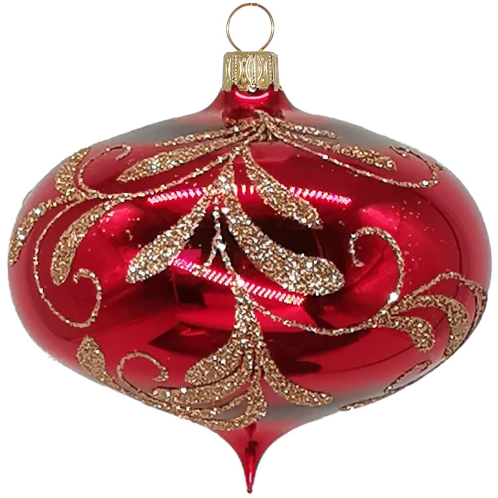 Schatzhauser Christbaumschmuck Zwiebel Blütenbouquet rot Ø8cm günstig online kaufen