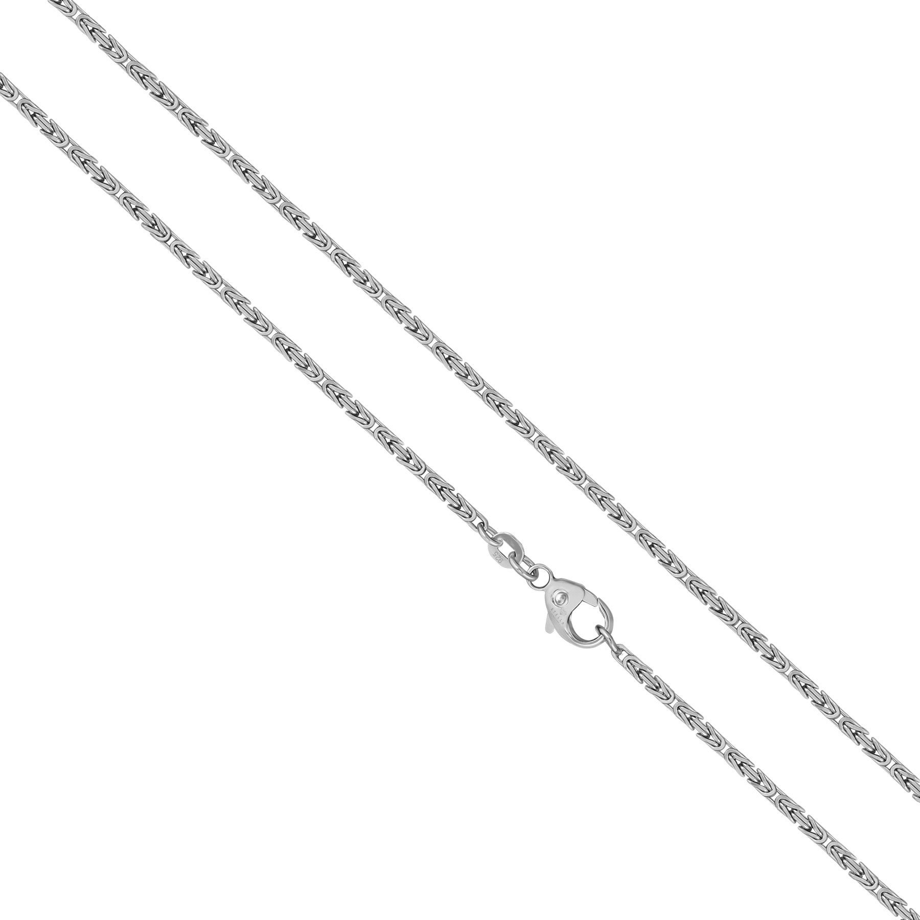 Silberkette 925er Sterling Silber Königsk. Massiv 2,10 mm RHD