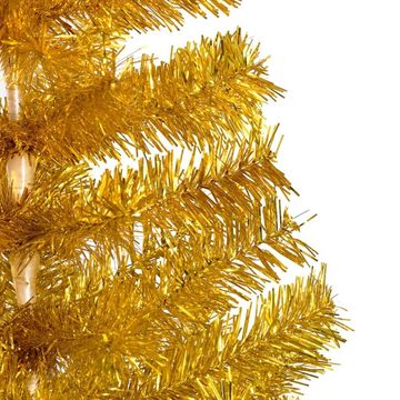 vidaXL Künstlicher Weihnachtsbaum Künstlicher Weihnachtsbaum mit LEDs Kugeln Golden 150cm PET