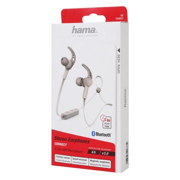 Hama Sport BT Kopfhörer Bluetooth Headset Ohrbügel Smartphone-Headset (Anruffunktion, Bluetooth, Mikrofon, Wiedergabe-Steuerung, Bluetooth 5.0, Schweißfest, Anruf-Funktionen, Wiedergabe-Steuerung, mit Mikrofon)