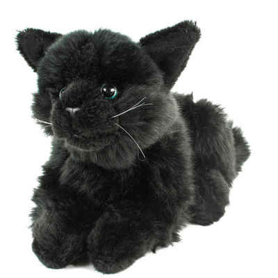 Teddys Rothenburg Kuscheltier Katze Kuscheltier Merle schwarz 30 cm Plüschkatze Uni-Toys (Kuscheltier, Plüschtier, Katze), kuschelweicher Plüsch