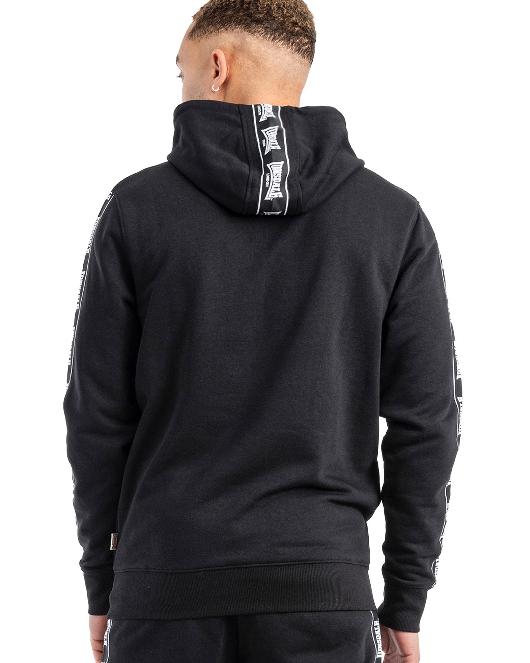 Lonsdale Kapuzensweatshirt Lonsdale Kapuzensweat Scousburgh applizierte Bänder auf den Ärmeln