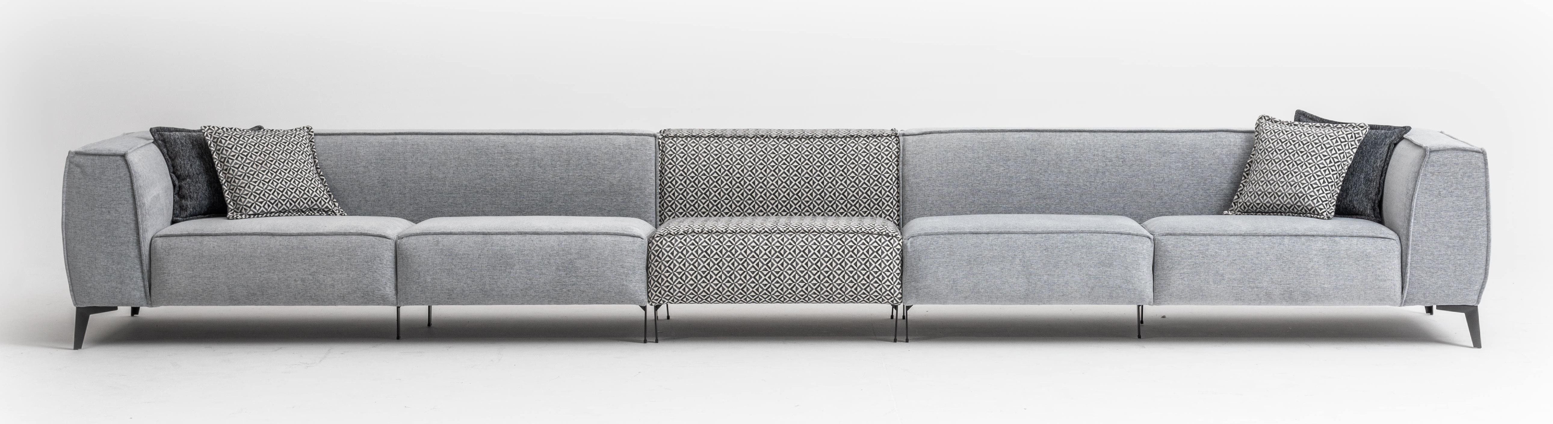 Xlmoebel Big-Sofa Großes Sofa Couch 8-Sitzer Italienische XXL-Sofas Möbel Stoffe, 1 Teile, Hergestellt in Europa