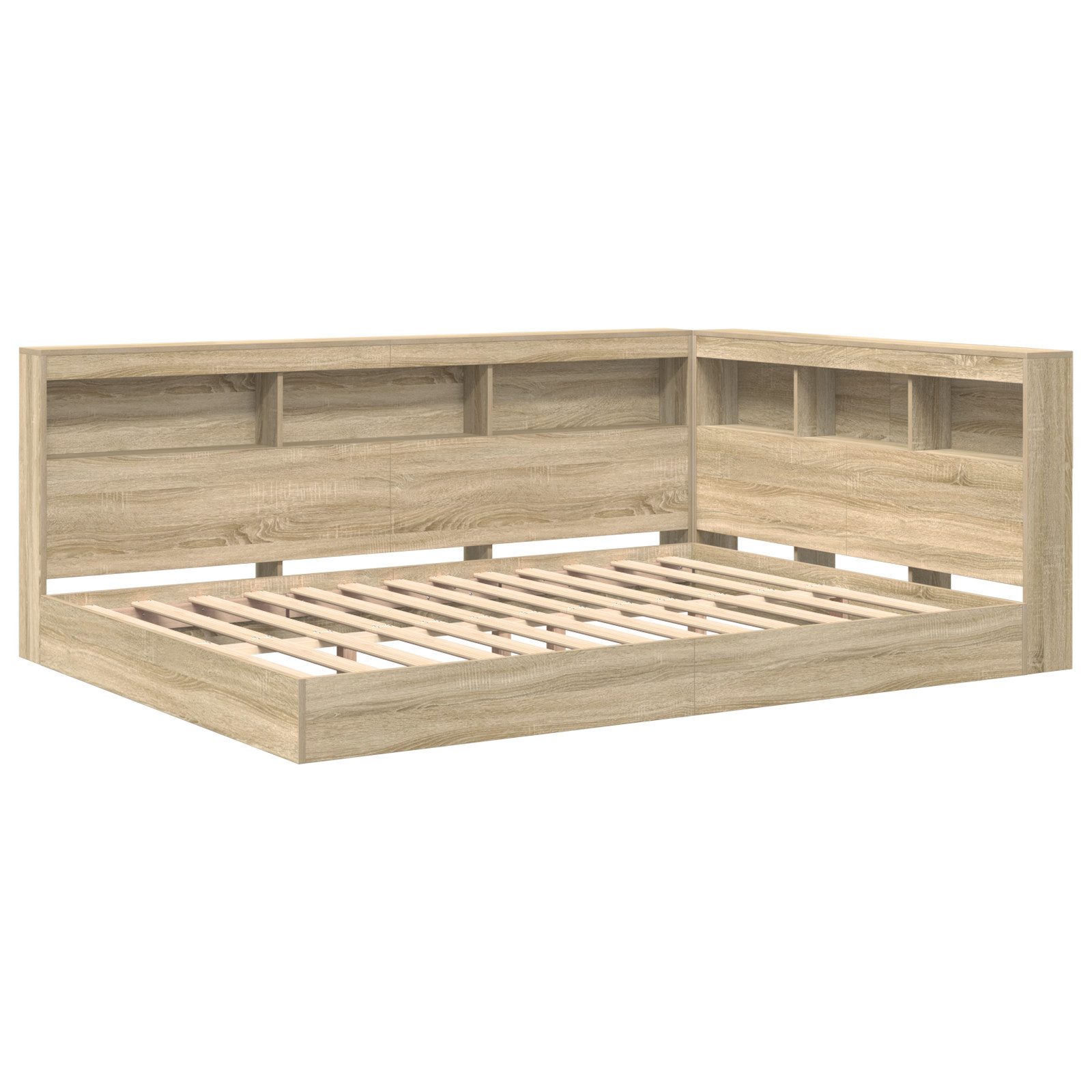 vidaXL Bett Bücherregal-Bett Sonoma Eiche 140x200 günstig online kaufen
