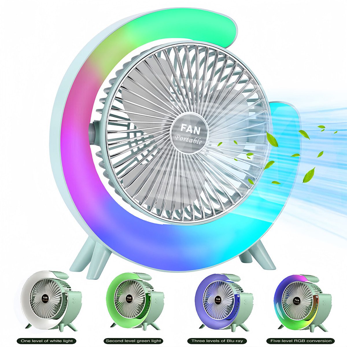 BlingBin Tischventilator 180°Drehbare Desktop Lüfter mit günstig online kaufen