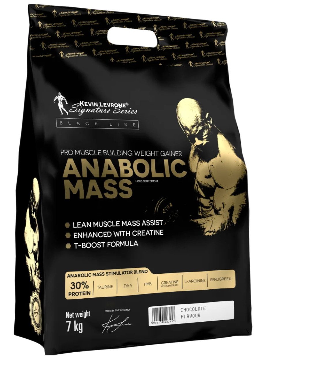 Kevin Levrone ANABOLIC MASS 7kg Kohlenhydrate Protein Eiweiß Kreatin Creatine Pulver, 1 er Dose à 1 St., 7000 g, enthält Molkenproteinkonzentrat, Kasein, Kreatinmonohydrat