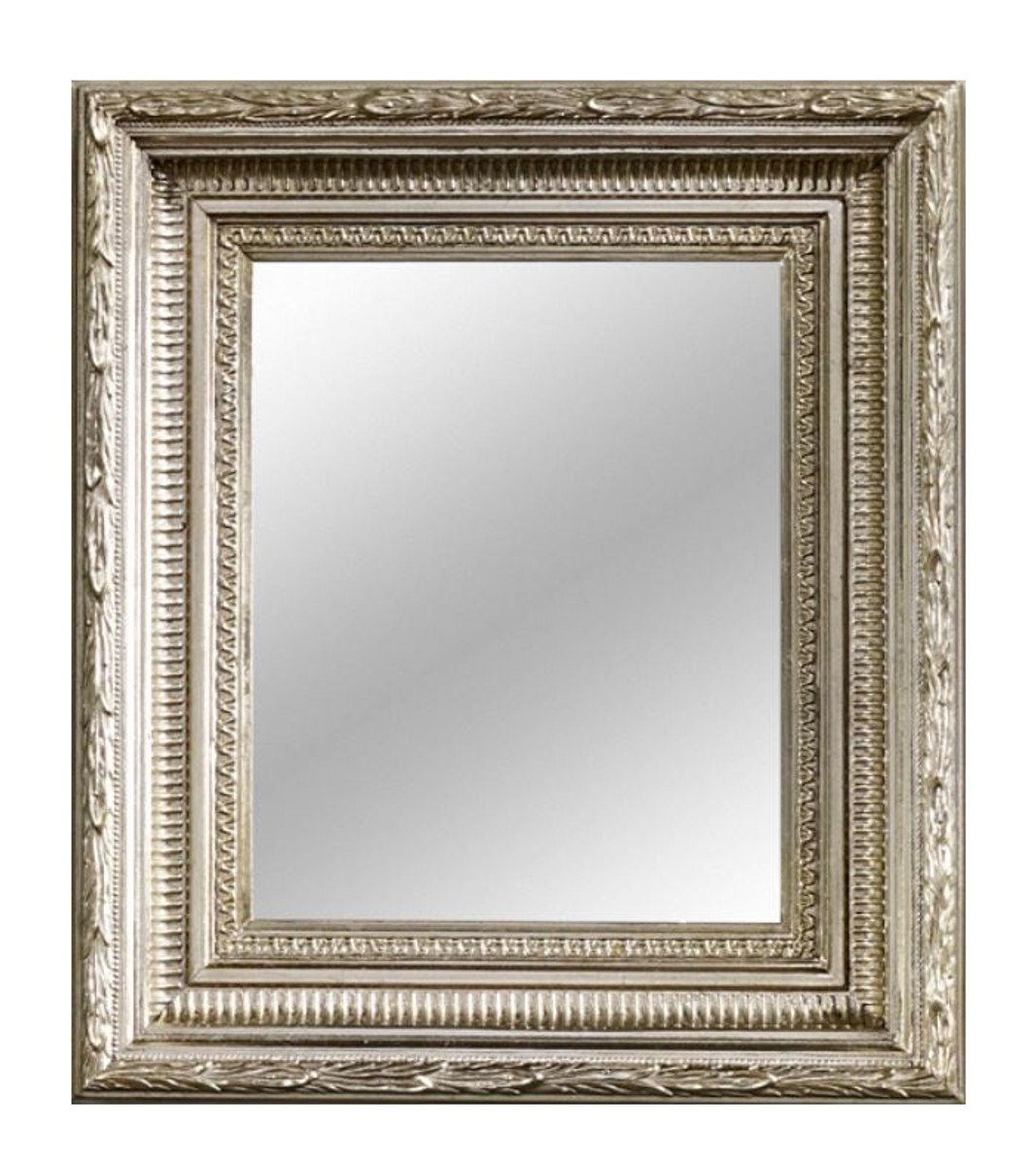 Barock Barockstil im Spiegel x 37 Casa Wohnzimmer 32 cm Barockspiegel H. Silber Padrino Accessoires -