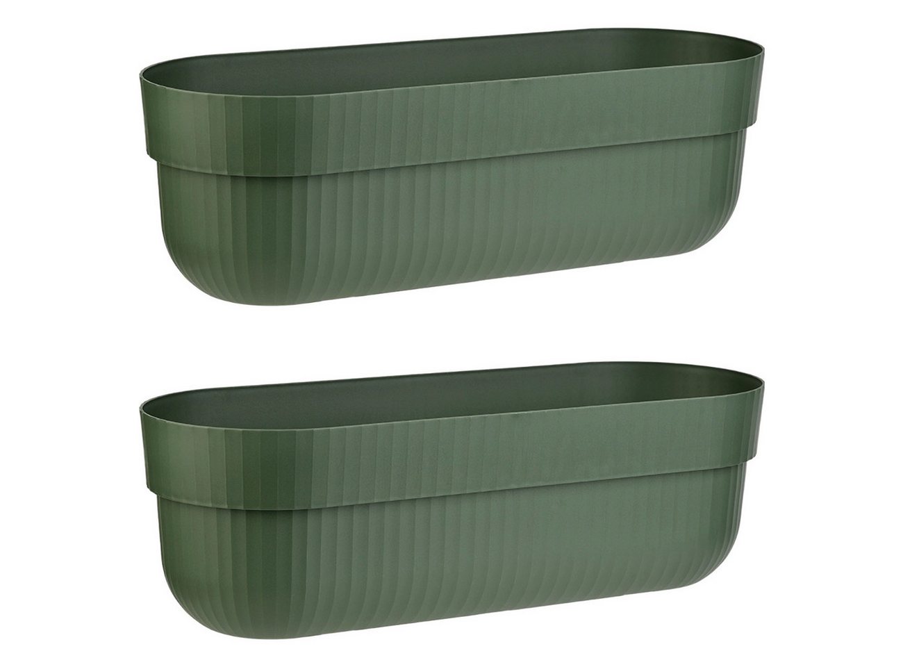 Engelland Blumenkasten mit Wasserspeicher/Drainagesystem und Abstandshalter (Vorteils-Set, 2 St), Blumentopf, 50 cm, PP-Kunststoff, Balkonkasten, länglich, formstabil