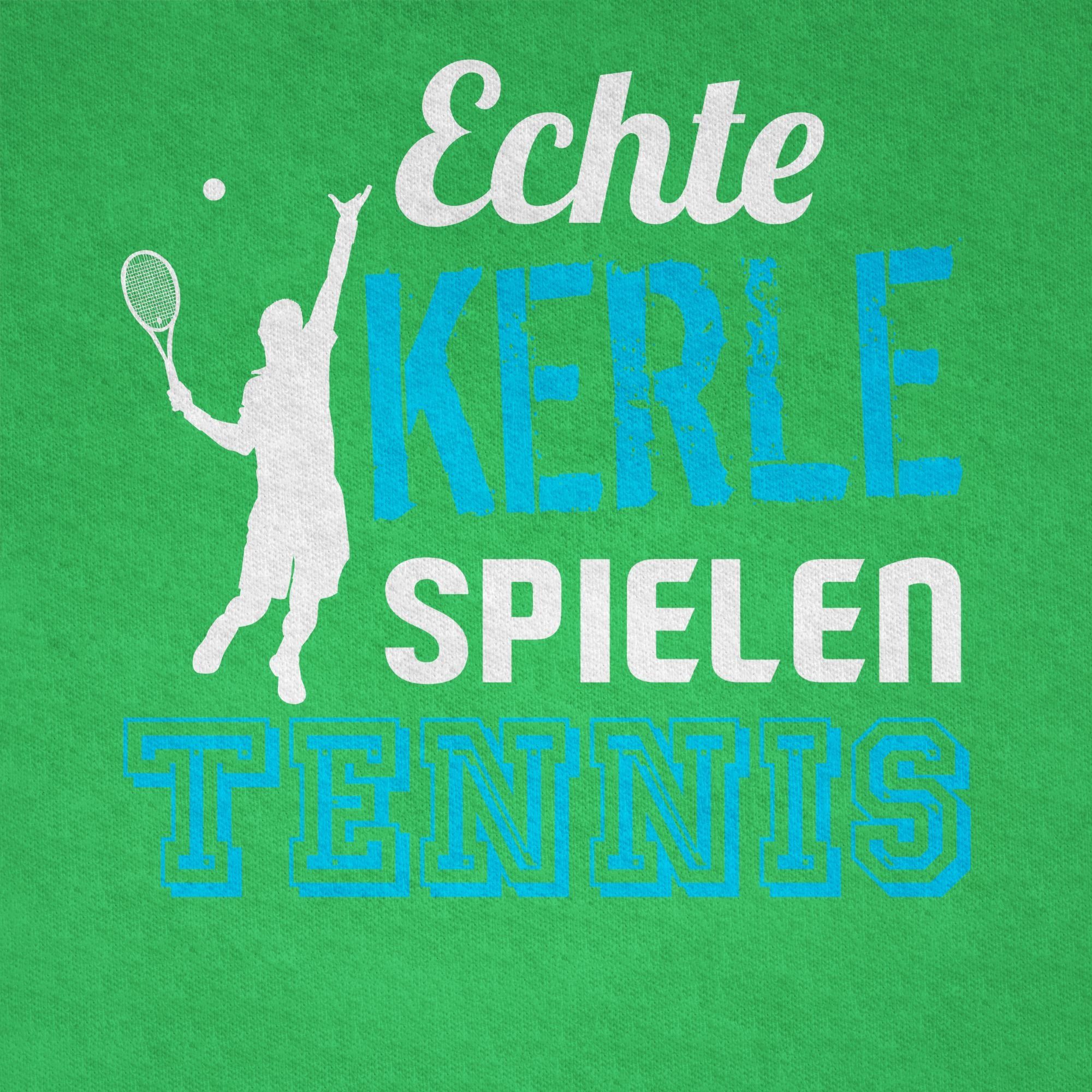 Tennis spielen Kerle Kleidung T-Shirt Sport Kinder Grün Shirtracer 3 Echte