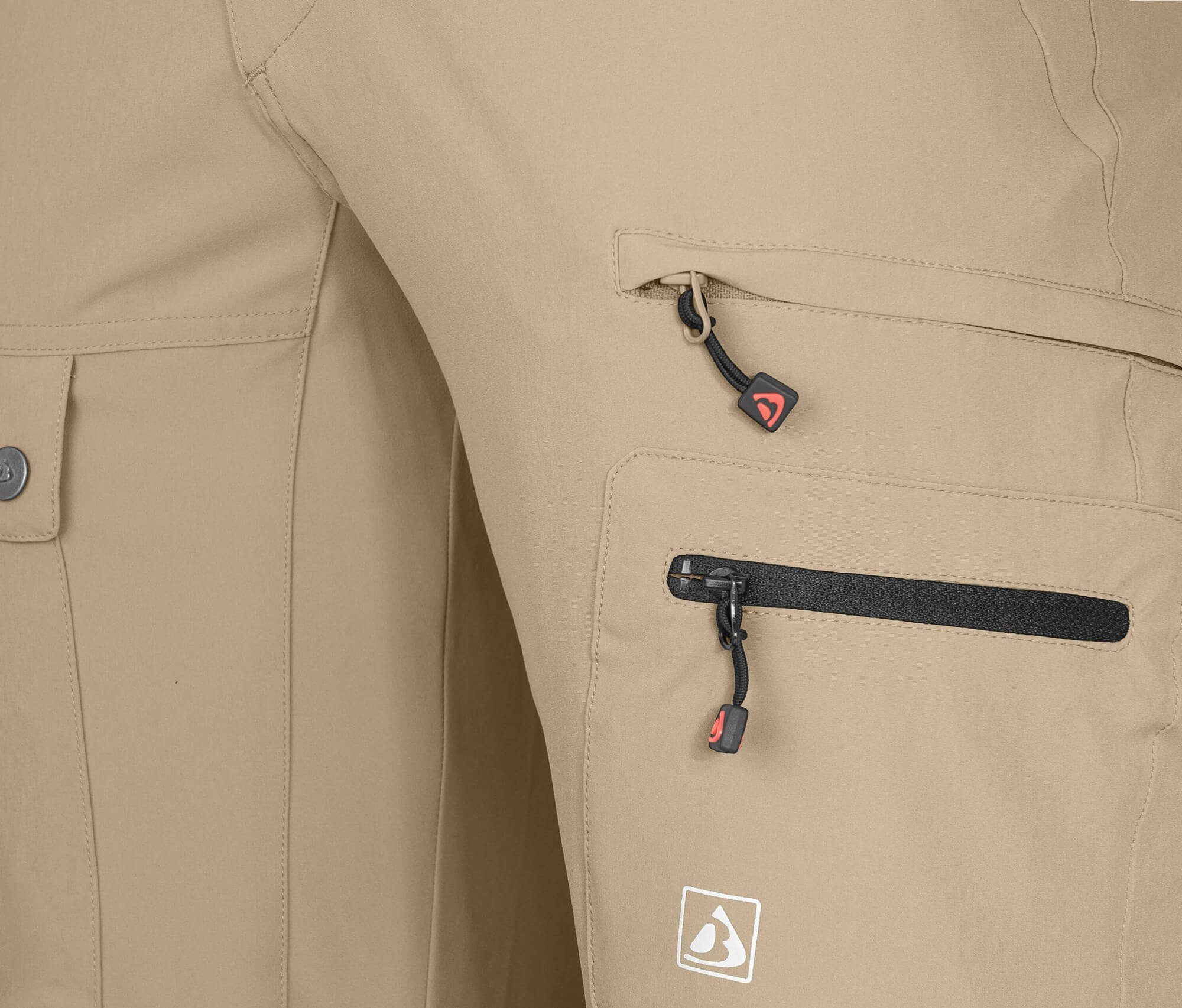 Outdoorhose FROSLEV Bermuda Herren Wandershorts, recycelt, elastisch, 8 Taschen, Normalgrößen