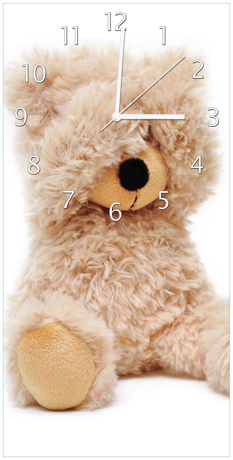 Acryl) aus Wallario Süßer Teddybär Wanduhr (Uhr