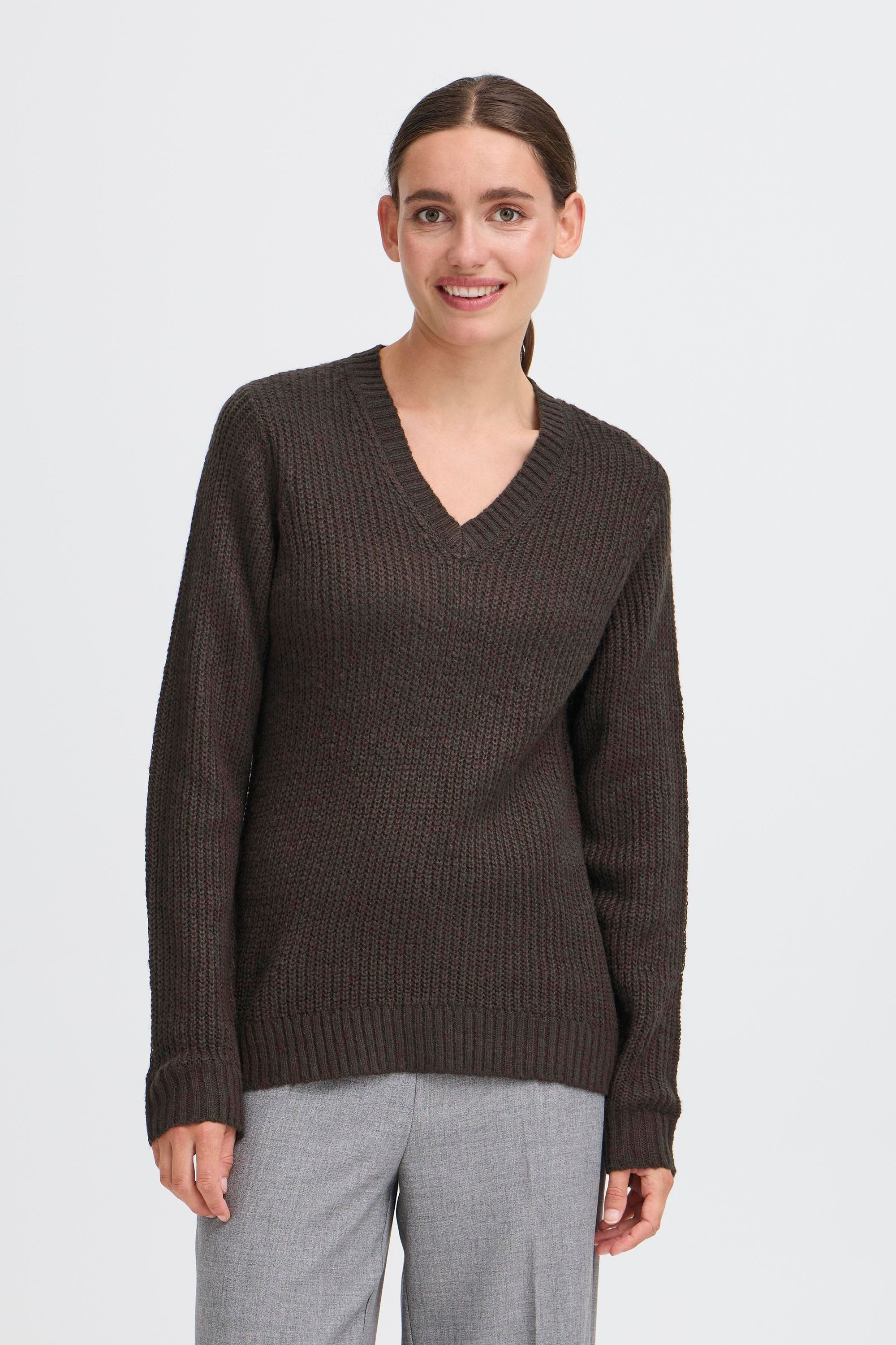 V-Ausschnitt-Pullover OXFSinvi