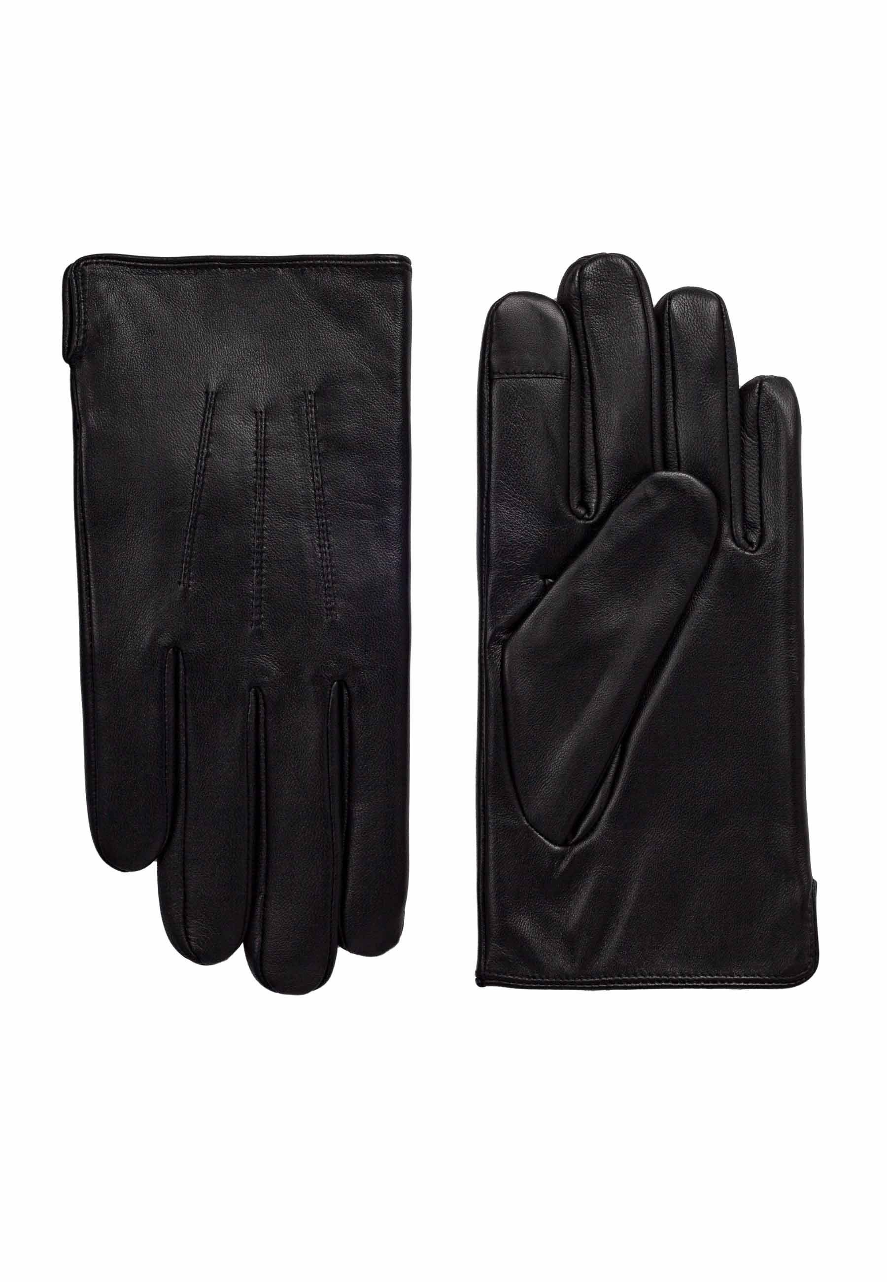 black Herrenhandschuh Gloves Lederhandschuhe Matt ok 001