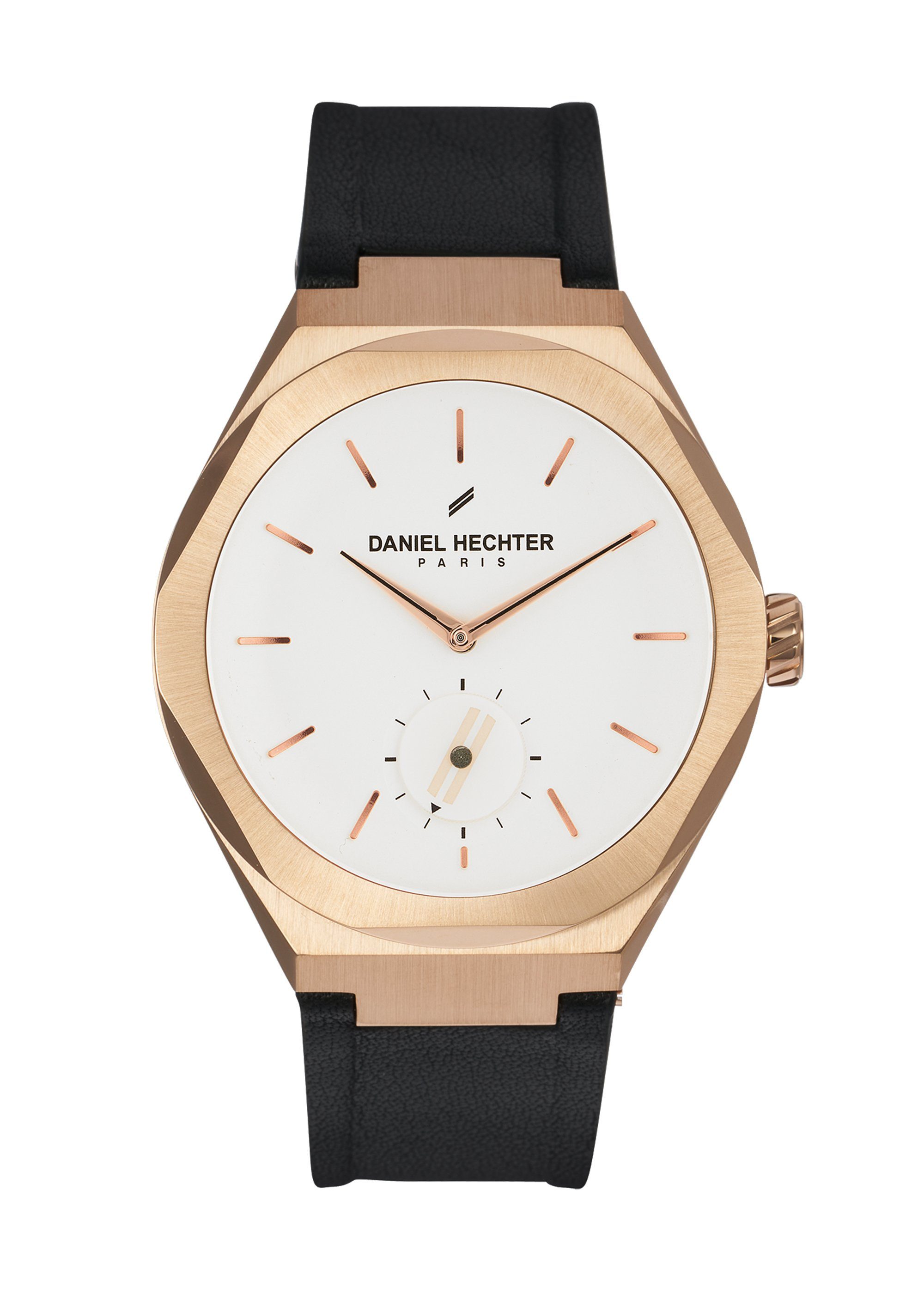 mit Quarzuhr Rose Gold, Man HECHTER Fusion PARIS Lederband