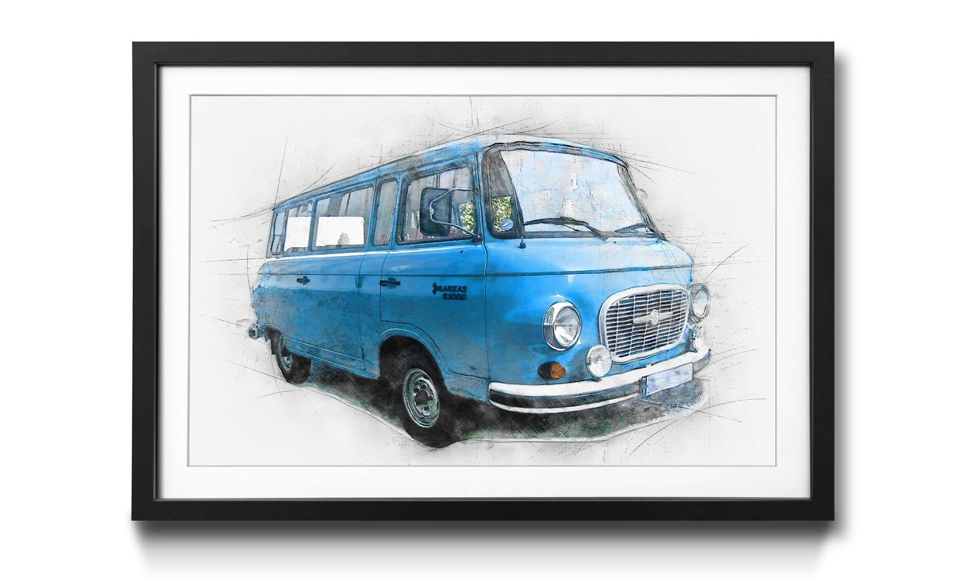 WandbilderXXL Bild mit Rahmen Barkas, Auto, Wandbild, in 4 Größen erhältlich
