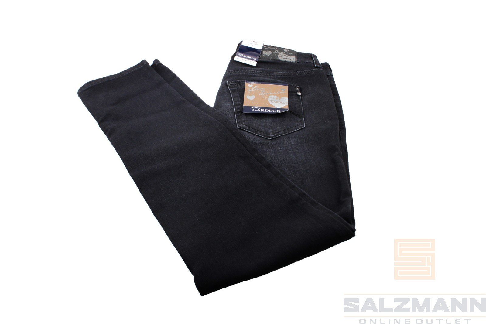 Damen 36K GARDEUR 5-Pocket-Jeans Atelier schwarz Atelier Gr. Jeanshose Neu Jeans Gardeur