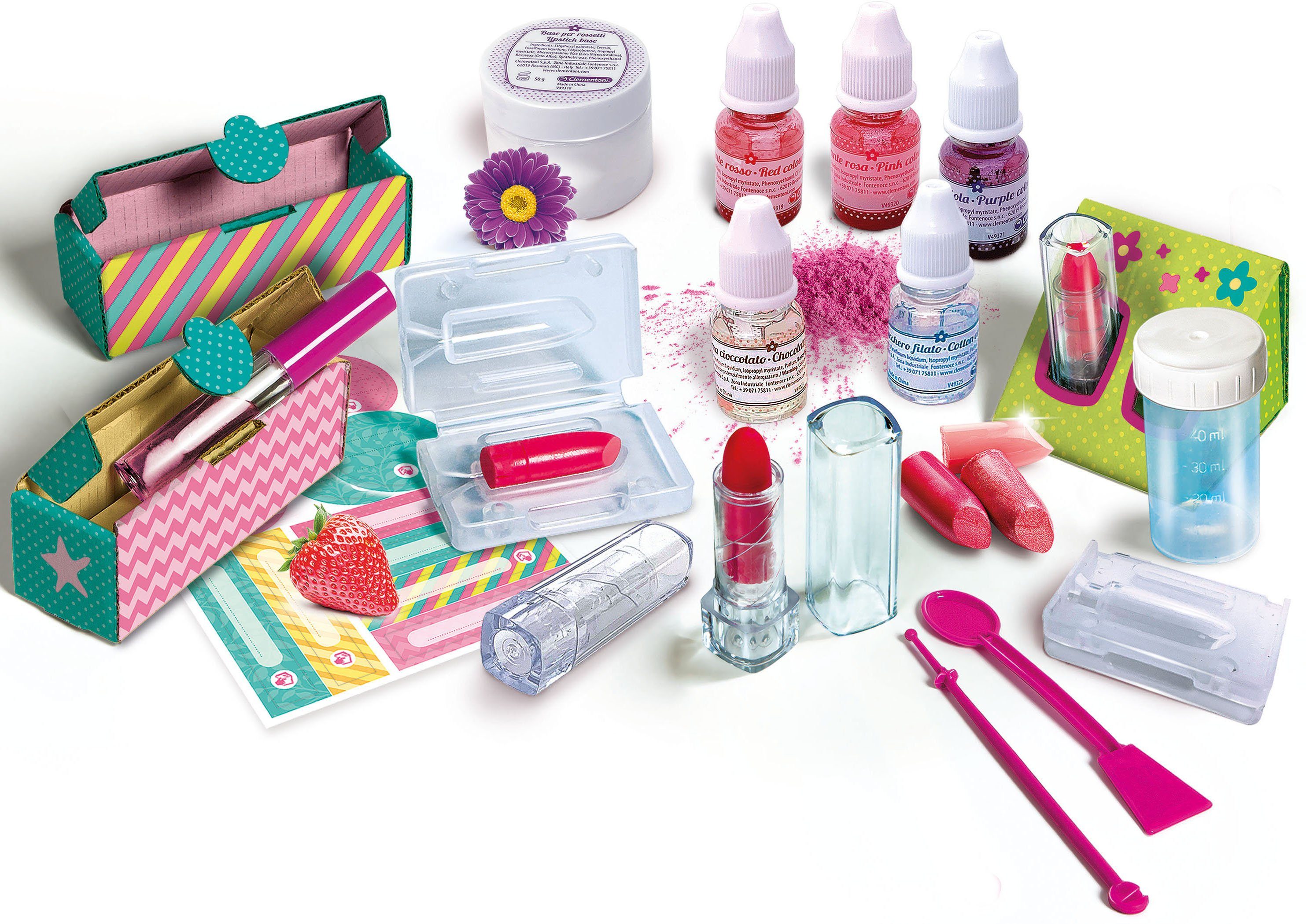 Clementoni® Experimentierkasten Galileo, Lippenstifte selbst machen, Made in Europe
