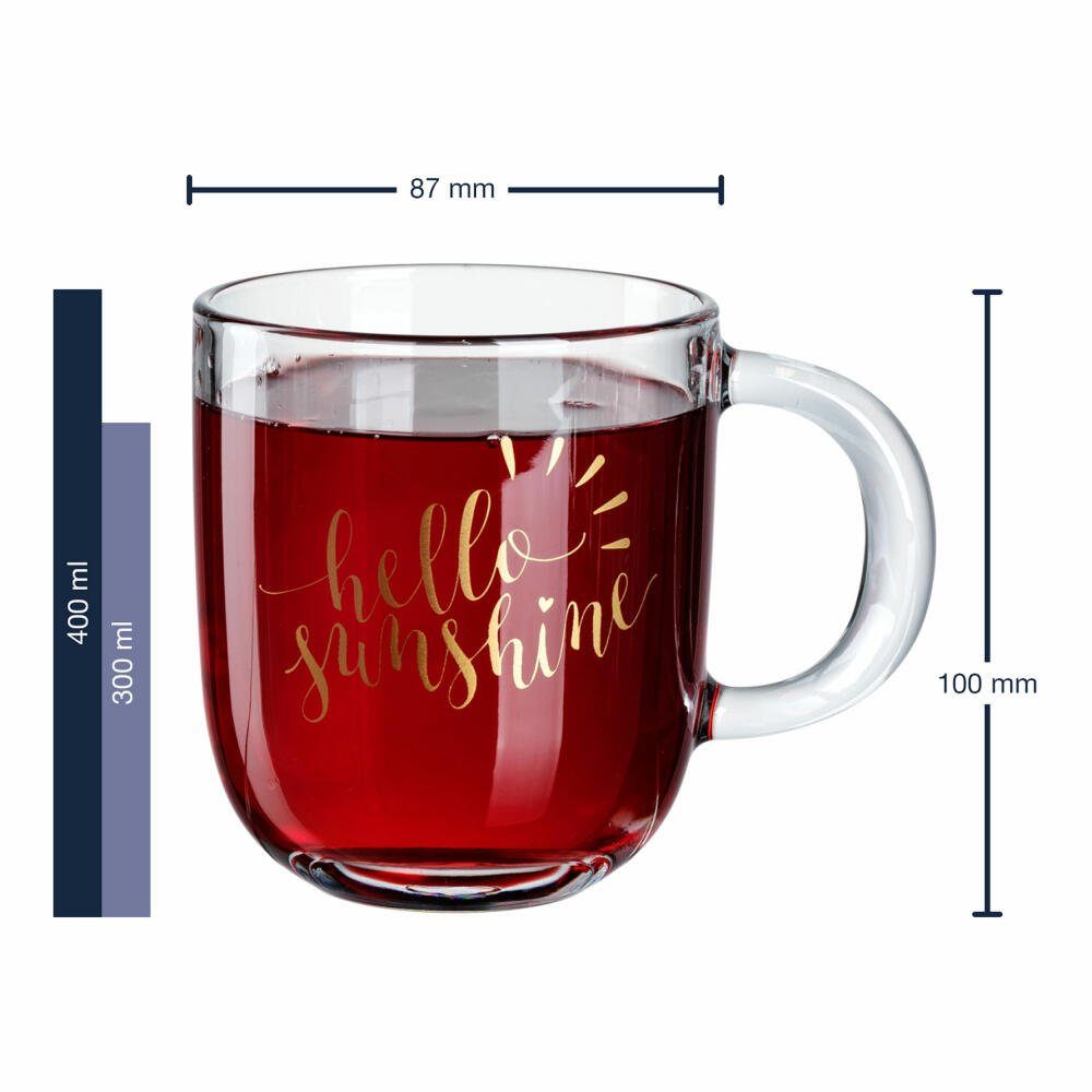 LEONARDO Tasse Emozione hello sunshine 400 ml, Glas