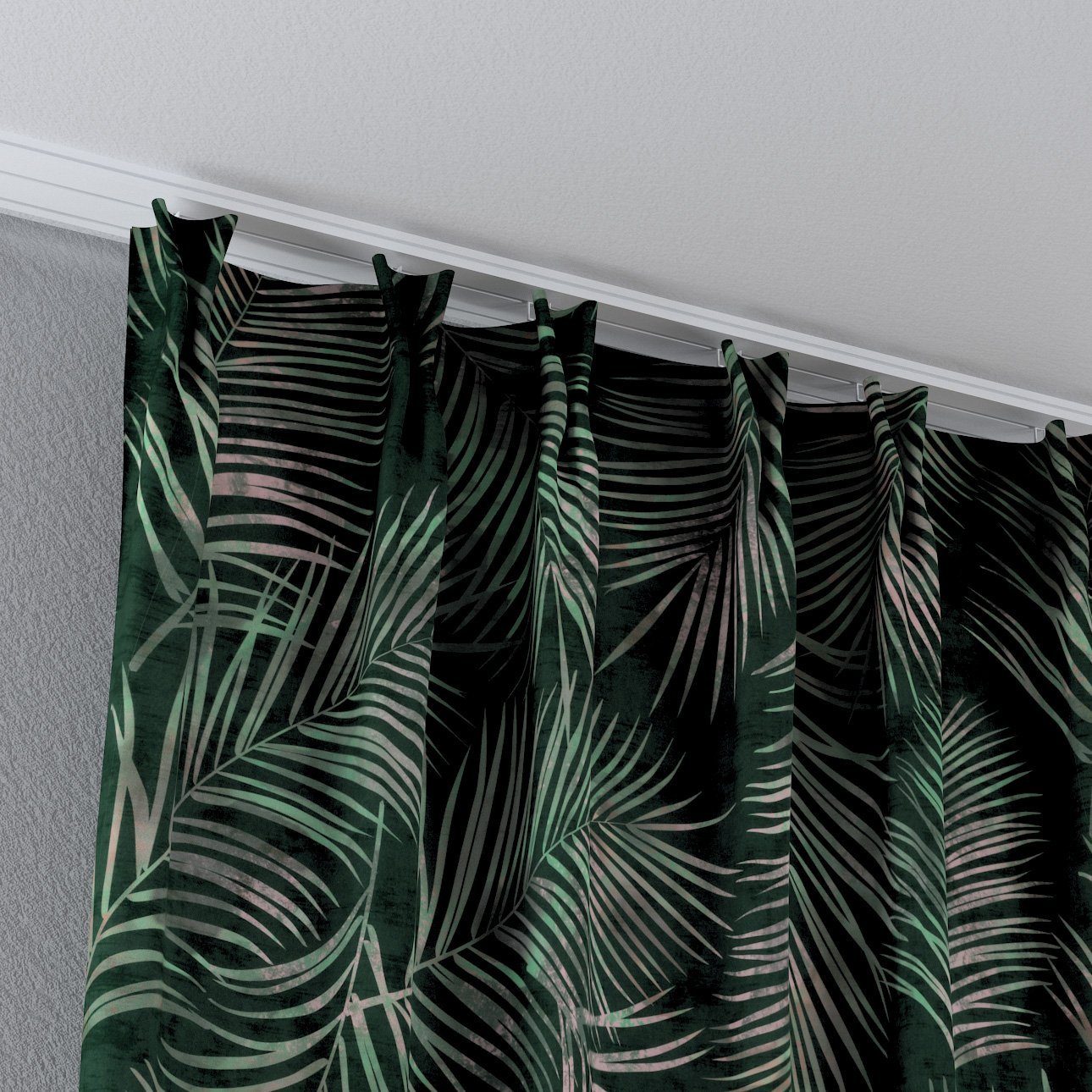 Vorhang Vorhang mit flämischen 2-er 100 cm, 70 x waldgrün Falten Dekoria Velvet