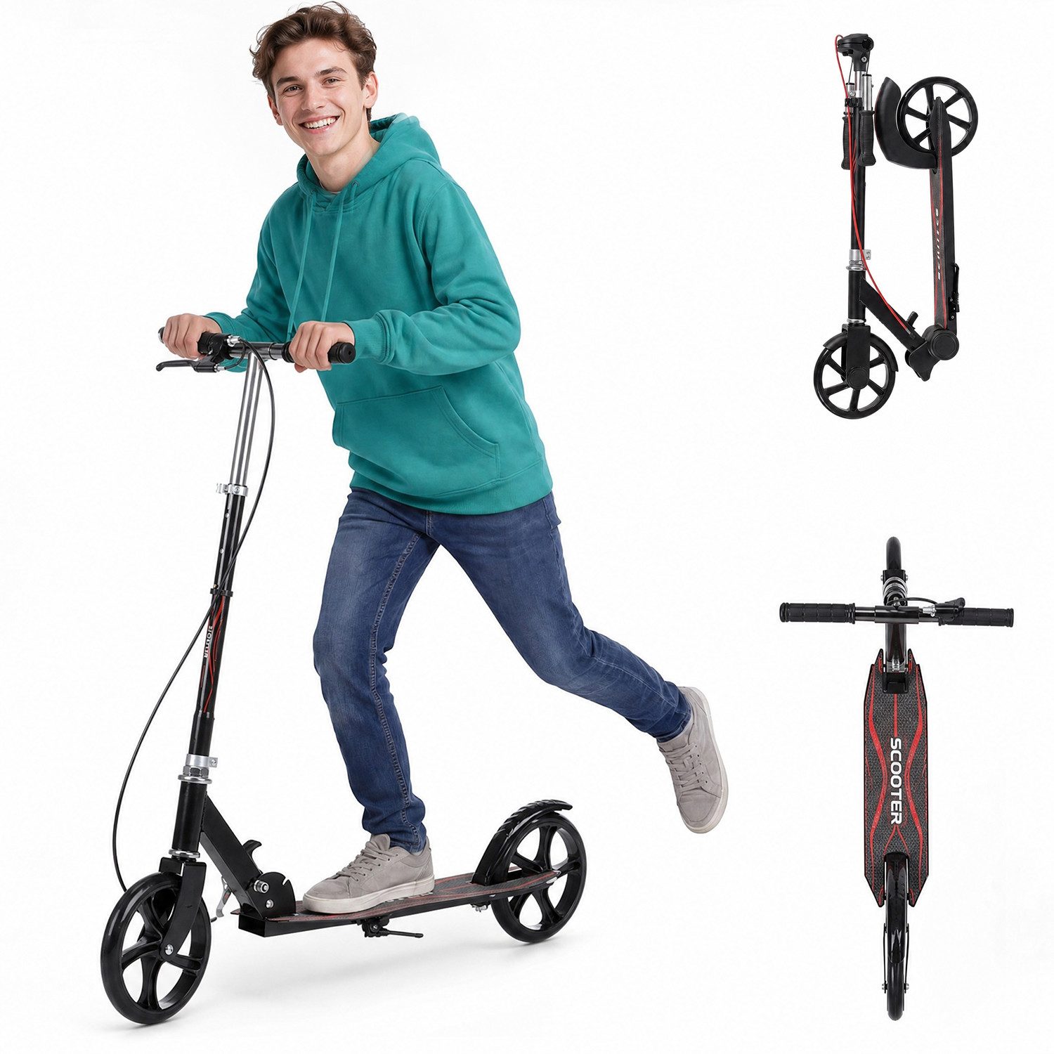 Cityroller Tretroller Kickroller Cityroller Kinderroller Erwachsene Scooter