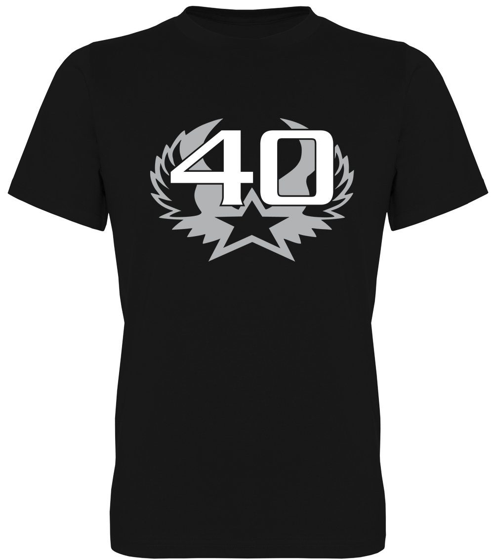 Ggraphics TShirt 40 Stern mit Flügeln Herren TShirt, zum 40ten