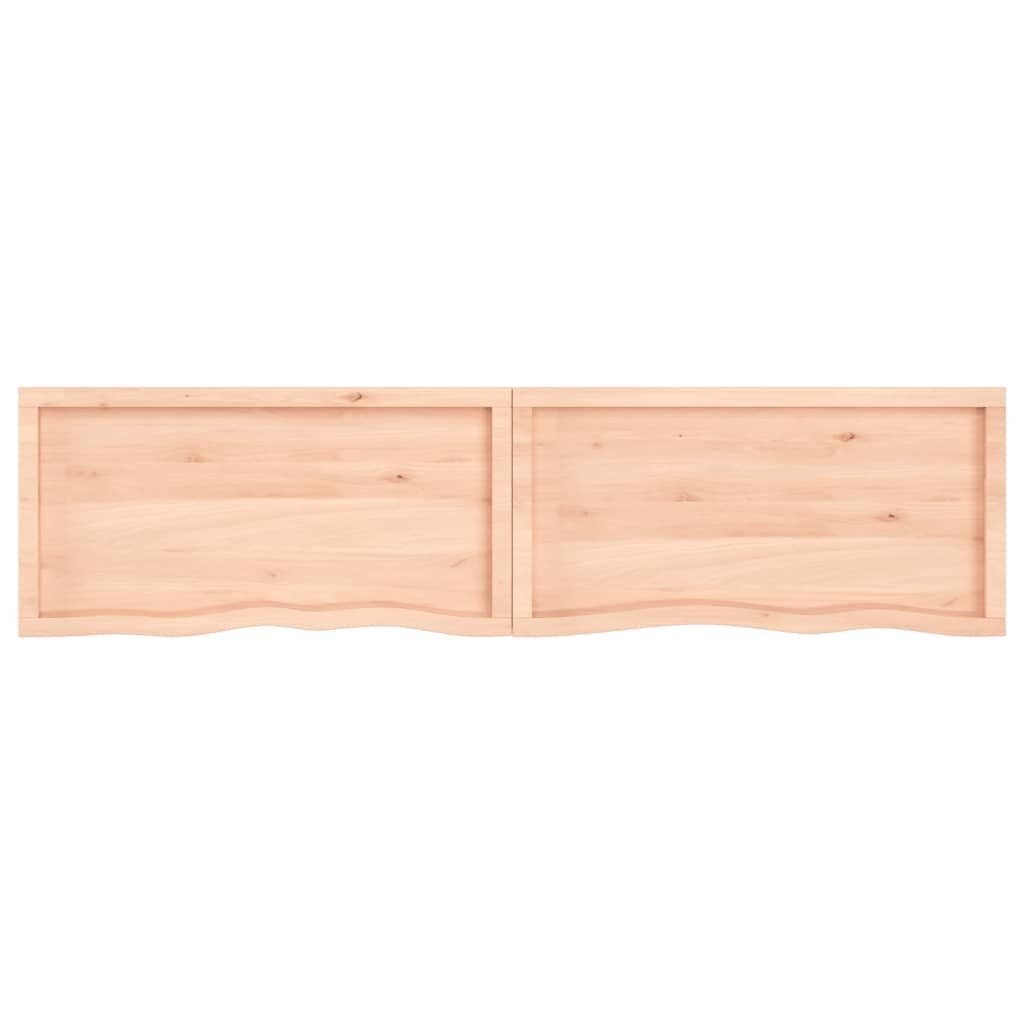 furnicato Tischplatte 220x50x(2-6) Unbehandelt cm Eiche Massivholz