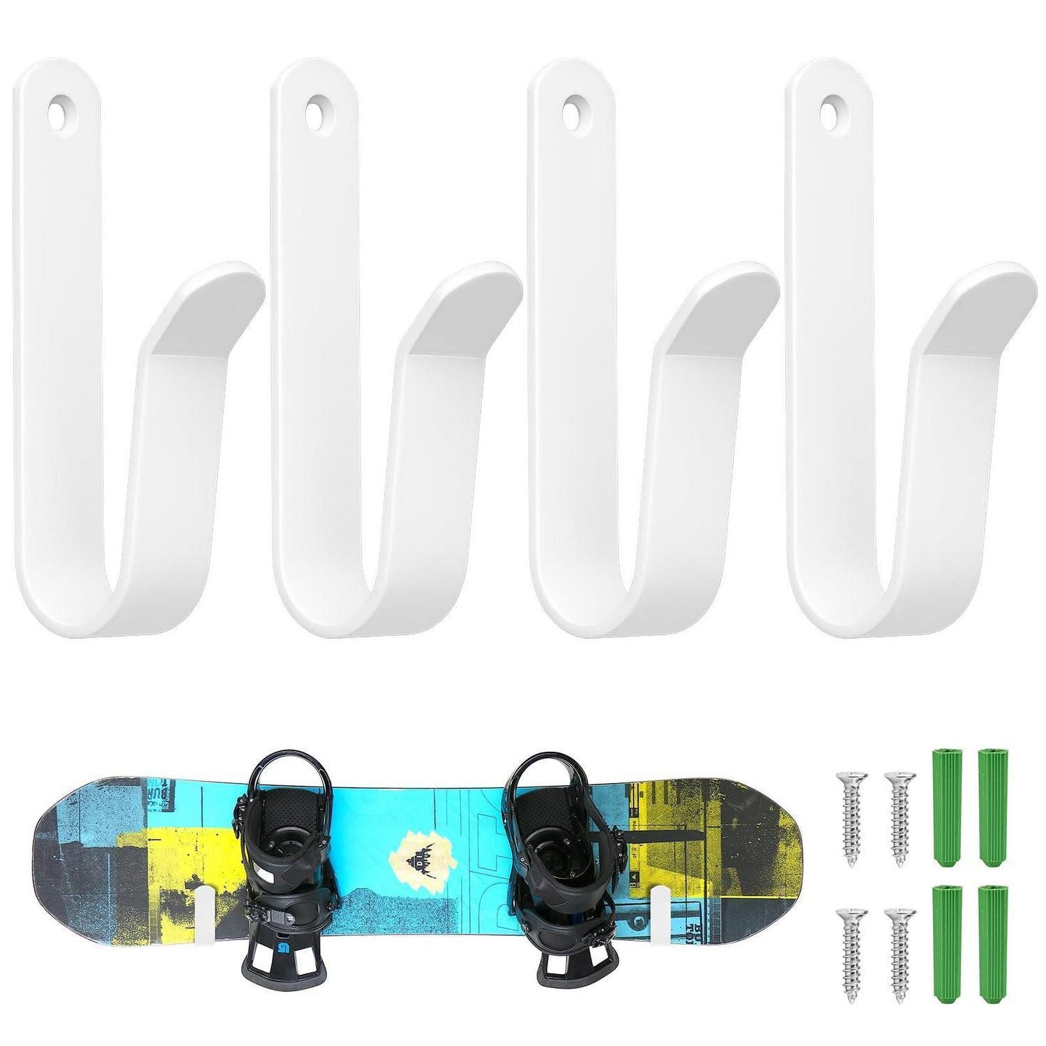 LuxusKollektion Longboard Skateboard Wandhalterung Schwarz 4er-Set (4-St)