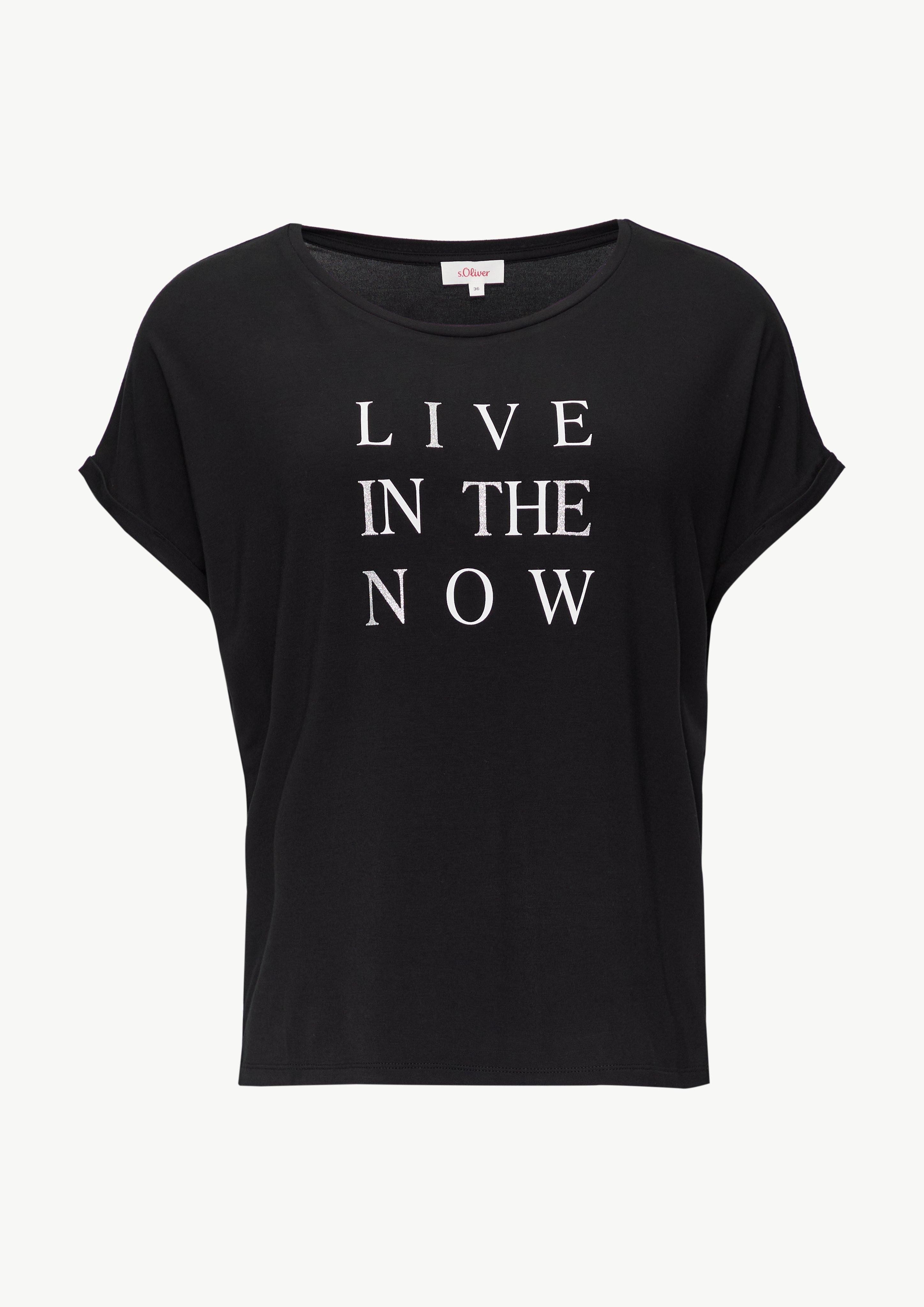 s.Oliver Kurzarmshirt T-Shirt aus Viskosestretch mit günstig online kaufen