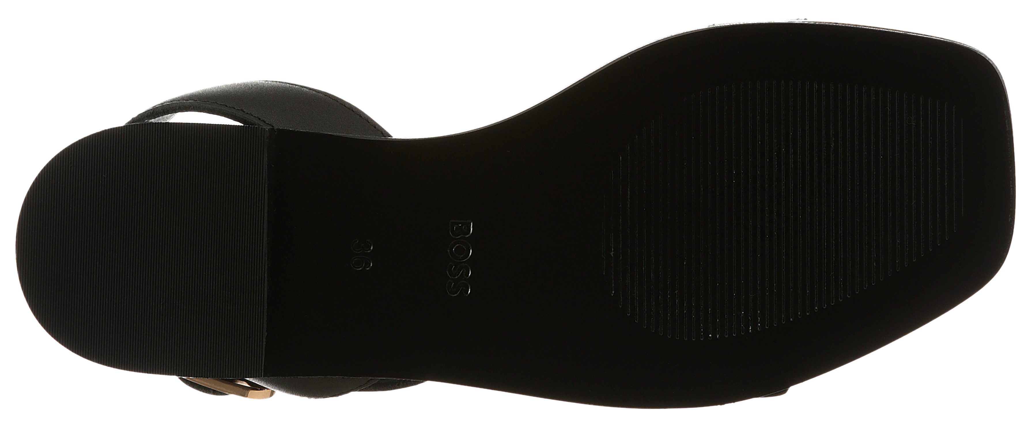 BOSS Sandale Sommerschuh, Leder Sandalette mit Fesselriemen