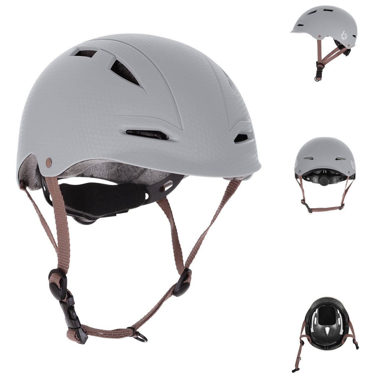Kikkaboo Kinderhelm Kinder-Schutzhelm 46 - 56 cm, mit 9 großen Öffnungen verstellbare Gurte