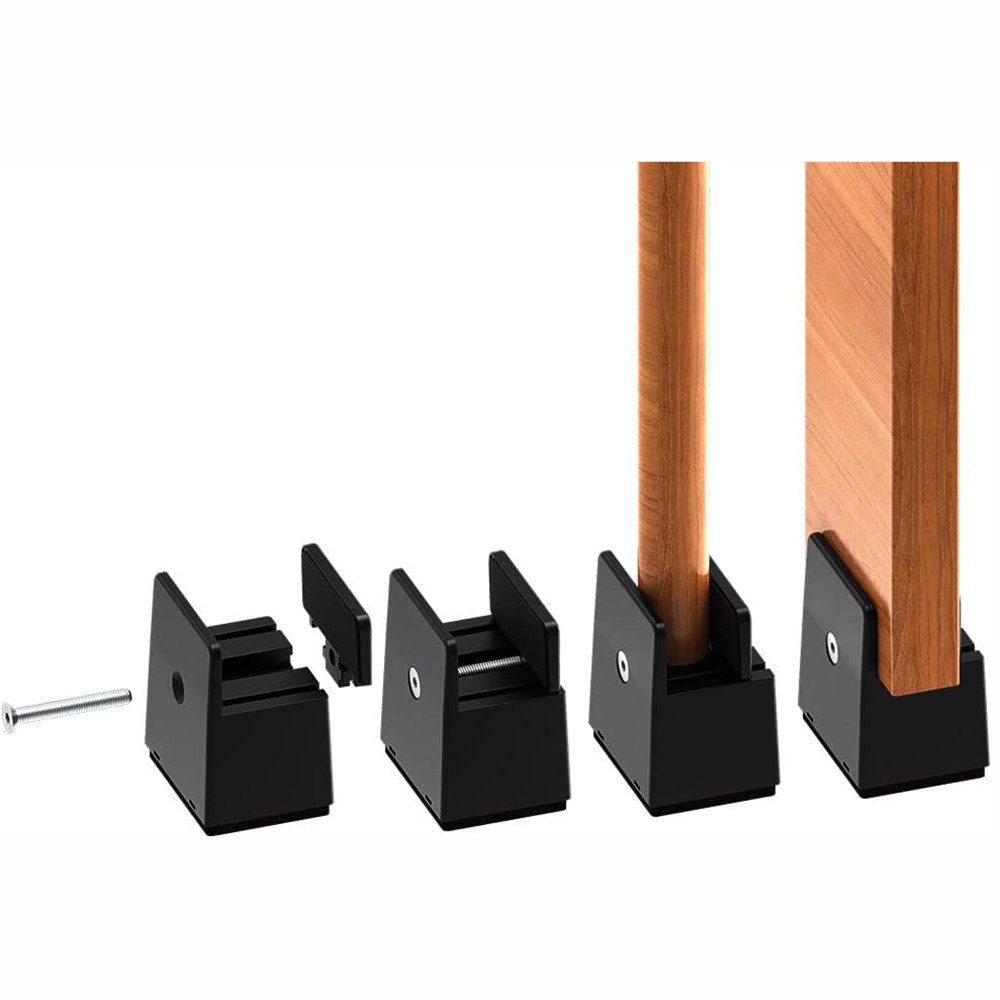 Diwzbyn Erhöhungs-Set 4 Stück Möbelerhöhung, Verstellbare Tischerhöhung mit Schraubklemme, Robuste Betterhöher für Sofa Schreibtisch Schrank