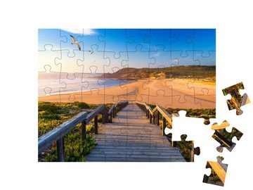 puzzleYOU Puzzle Strand Praia da Amoreira, Algarve, Portugal, 48 Puzzleteile, puzzleYOU-Kollektionen Algarve