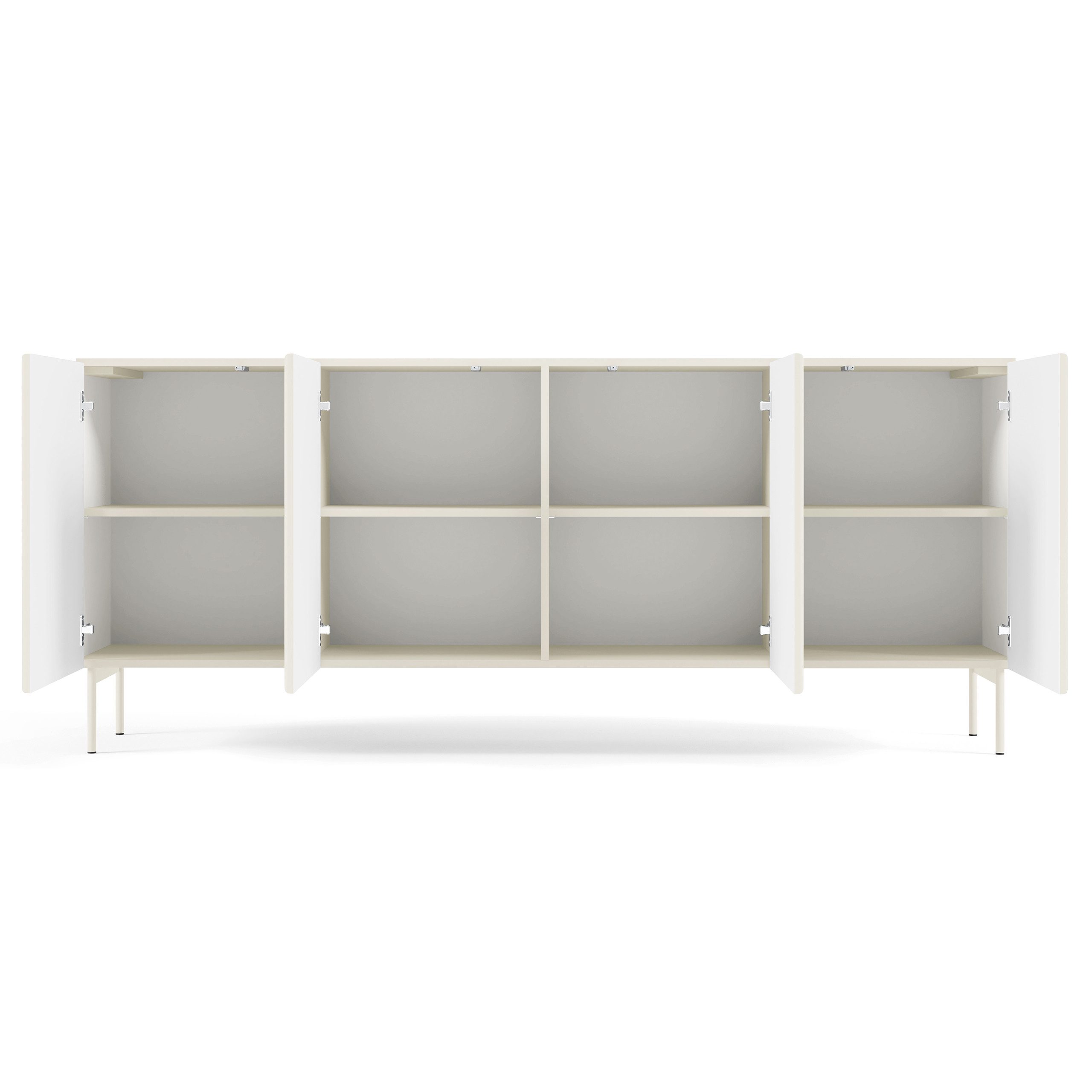 Masseno Kommode TRATTO 195,2 cm Sideboard mit 4 Türen Kaschmir