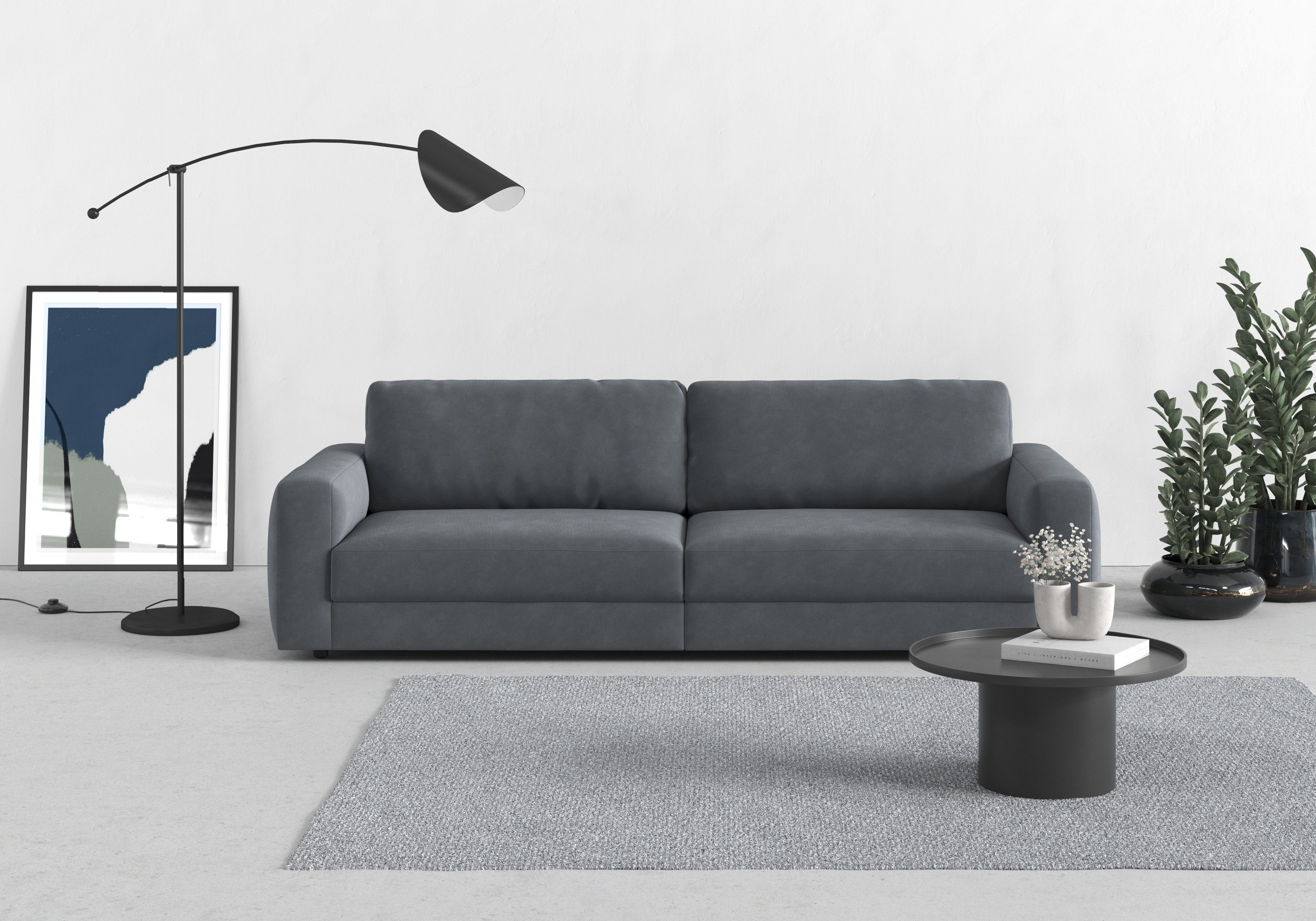 TRENDMANUFAKTUR Big-Sofa Bourbon Mega, bequem, viel Platz, Breite 264cm, extra tiefe Sitzfläche, wahlweise mit Sitztiefenverstellung bestellbar