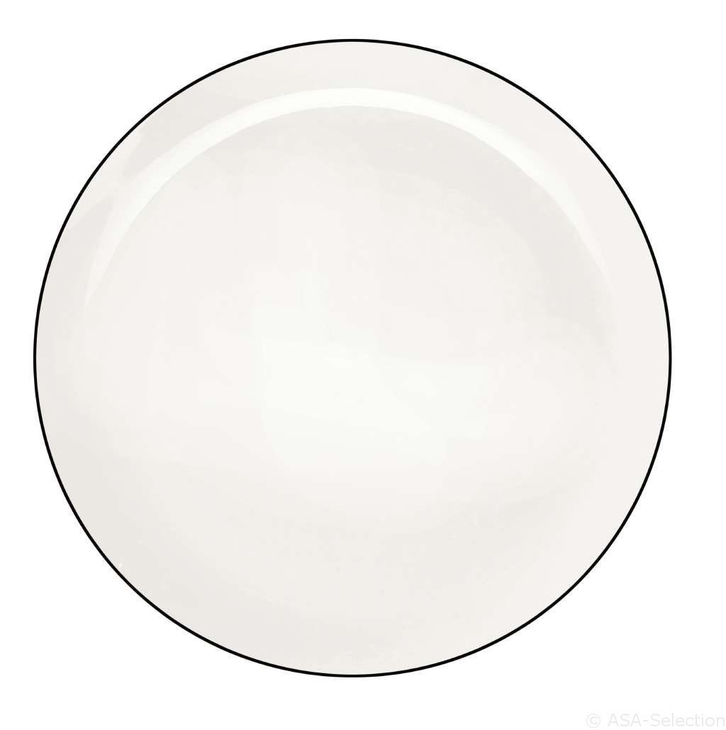 ASA SELECTION Тарелка обеденная à table ligne noire Тарелки flach 26,5 cm, Geschirr