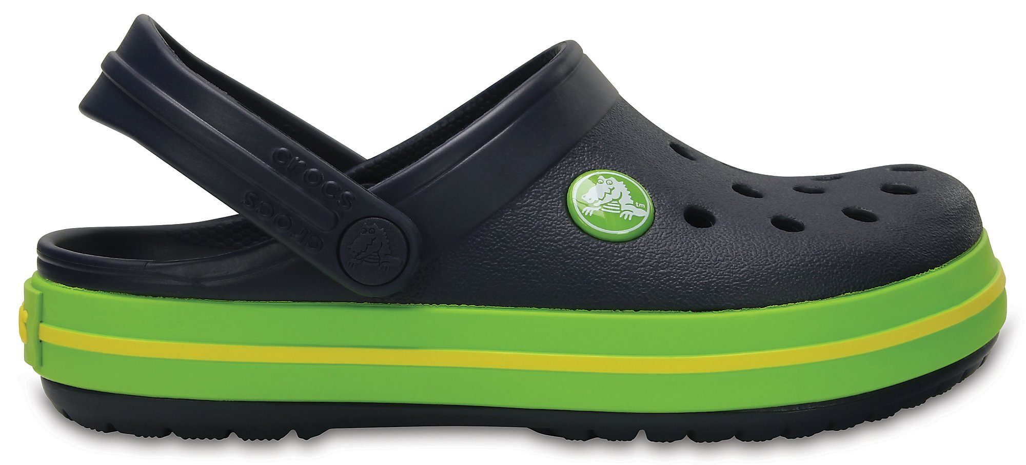 Crocs Kids Crocband Clog Sandale navy/volt green