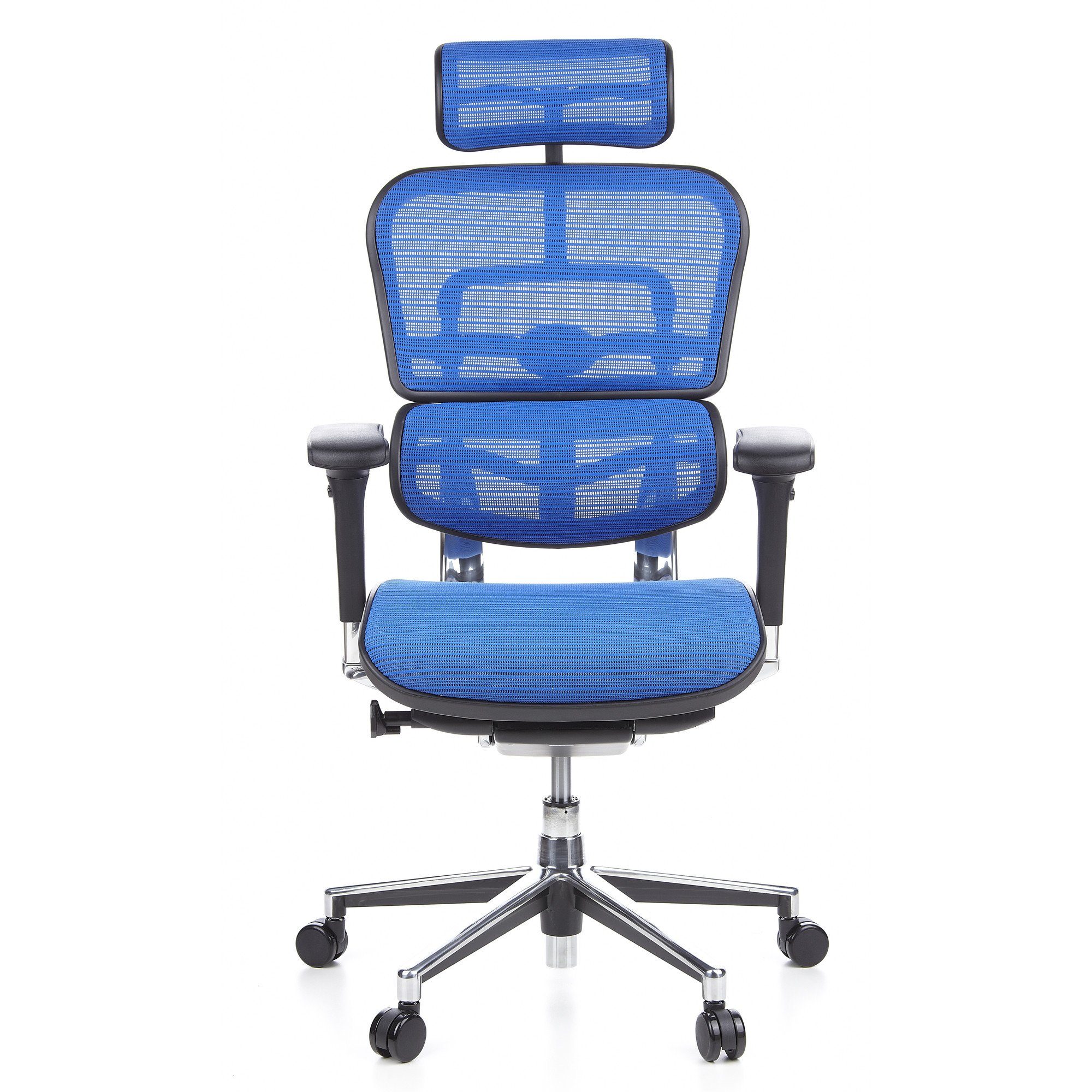 hjh OFFICE Drehstuhl Luxus Chefsessel ERGOHUMAN Netzstoff (1 St), Bürostuhl ergonomisch Blau