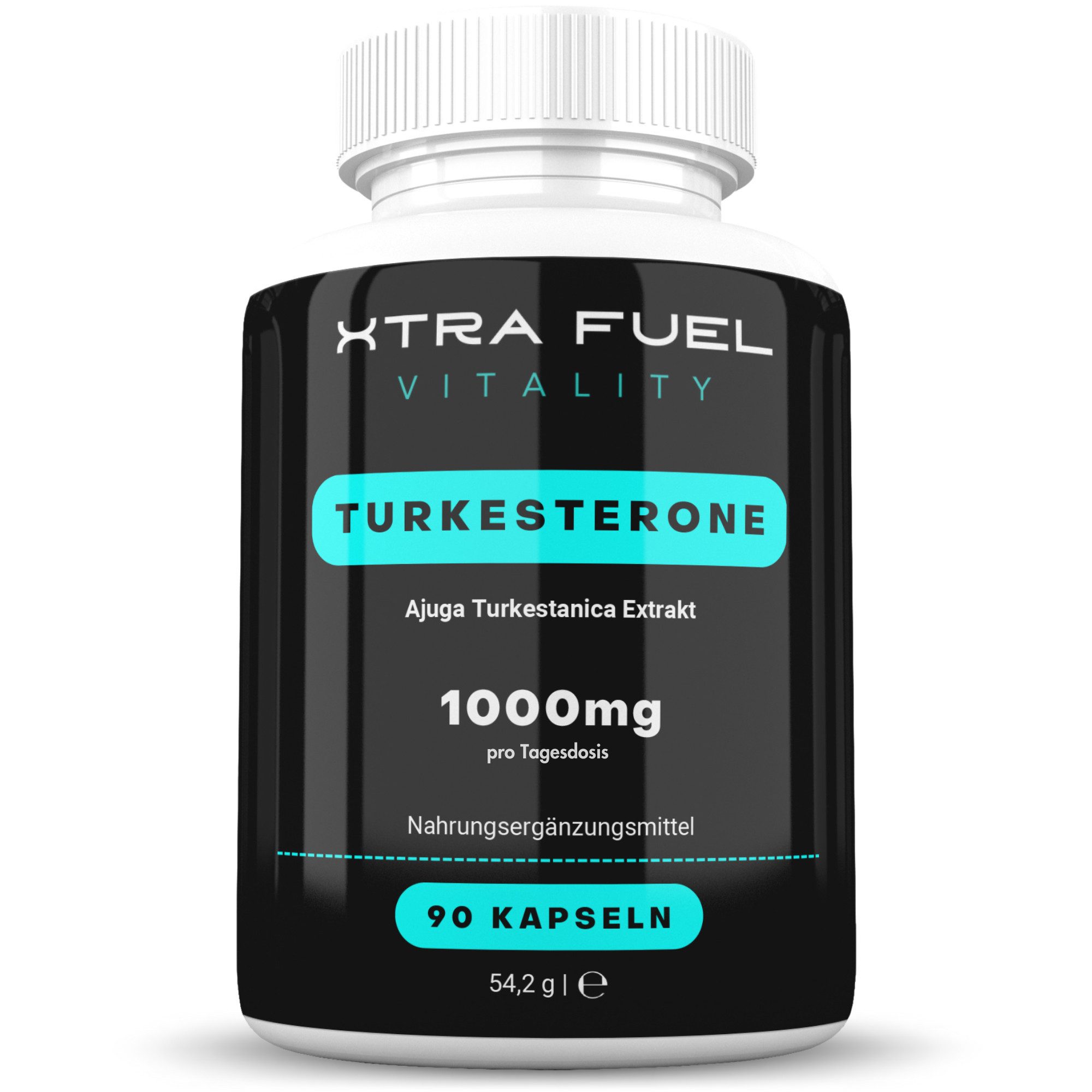 XTRA FUEL Turkesterone (hochdosiert) - 1000mg - beliebt im Sport Kapseln, 54.2 g