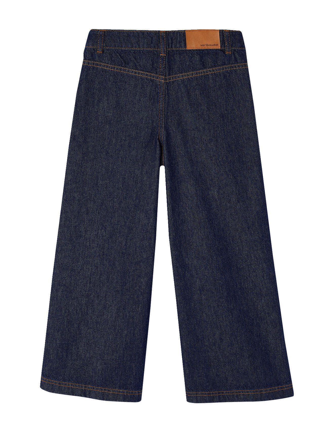 vertbaudet Weite Jeans Weite Jeans Mädchen mit Herztaschen Bundweite verstellbar – Bild 2 von 5