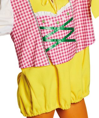 Karneval-Klamotten Kostüm Ente Lustiges Enten Tierkostüm Damenkostüm, mit angenähte Kapuze mit Augen, Entenschnabel und Tirolerhut