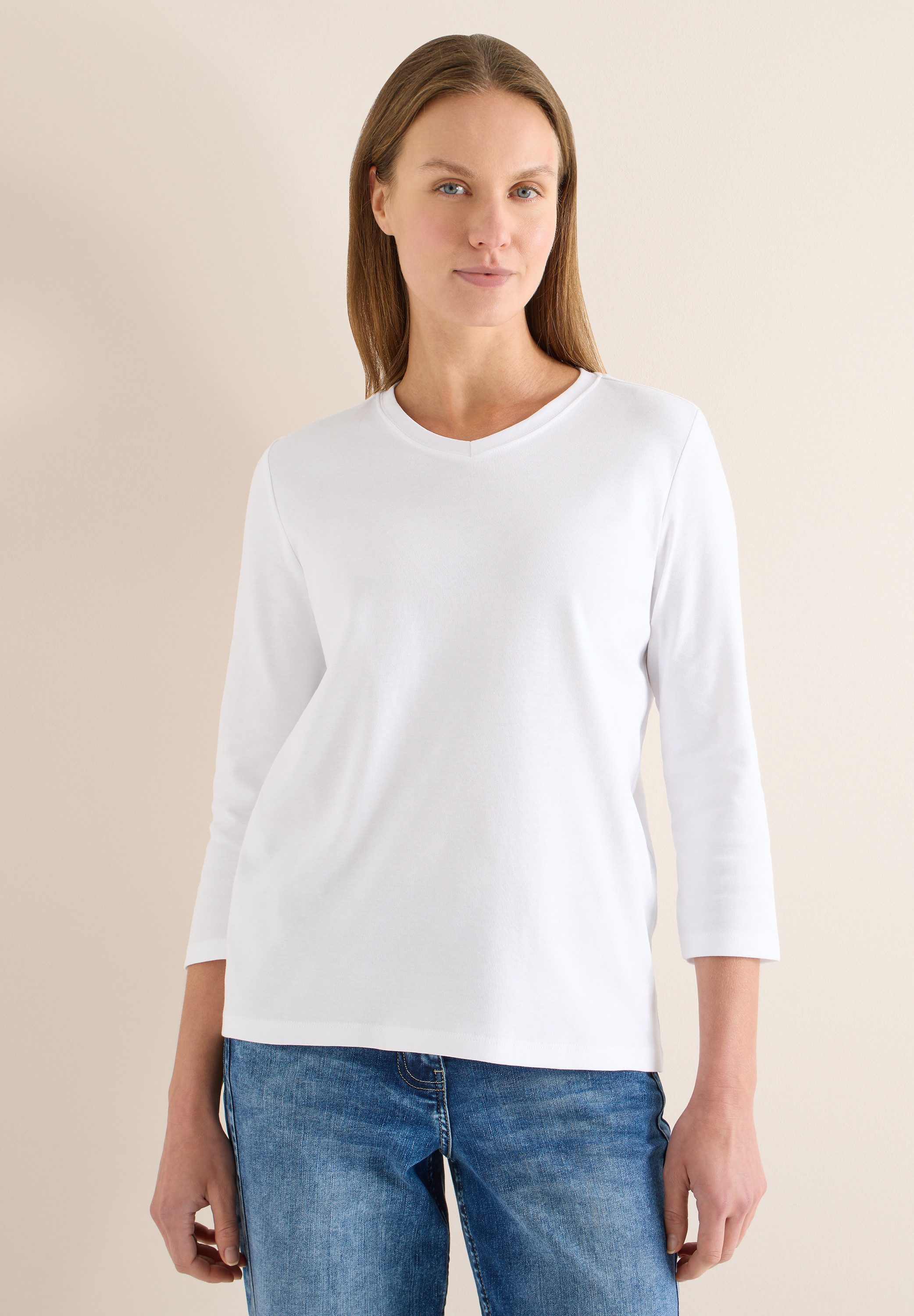 CECIL Langarmshirt aus reiner Baumwolle
