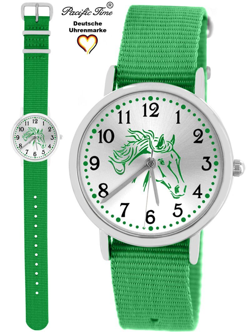 Versand Quarzuhr und Mix Design grün grün Armbanduhr Pferd Time Pferd - Gratis Kinder Armband Match Pacific Wechselarmband, grün